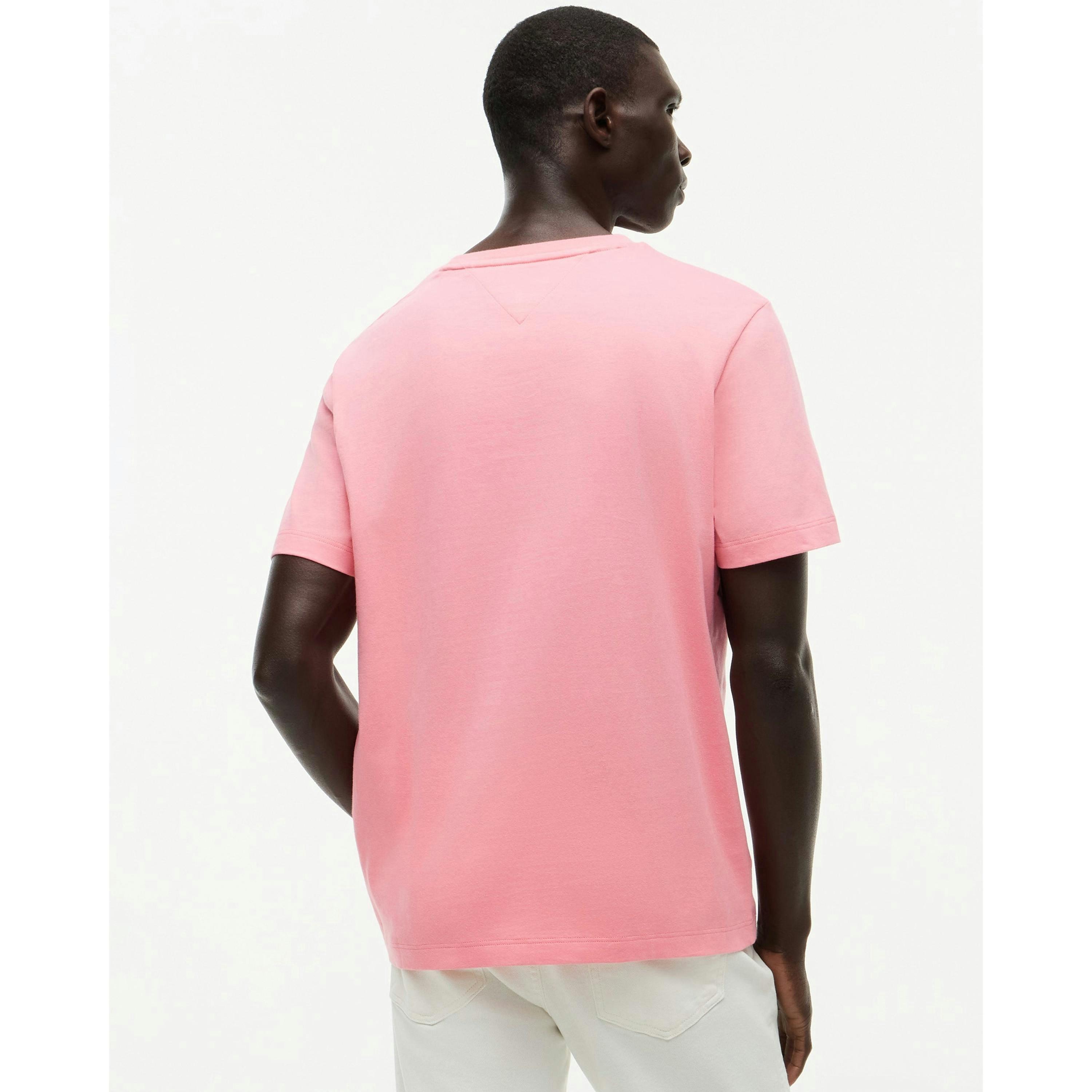 Tommy Hilfiger Solid T-Shirt  in Pink , view 2 of 5