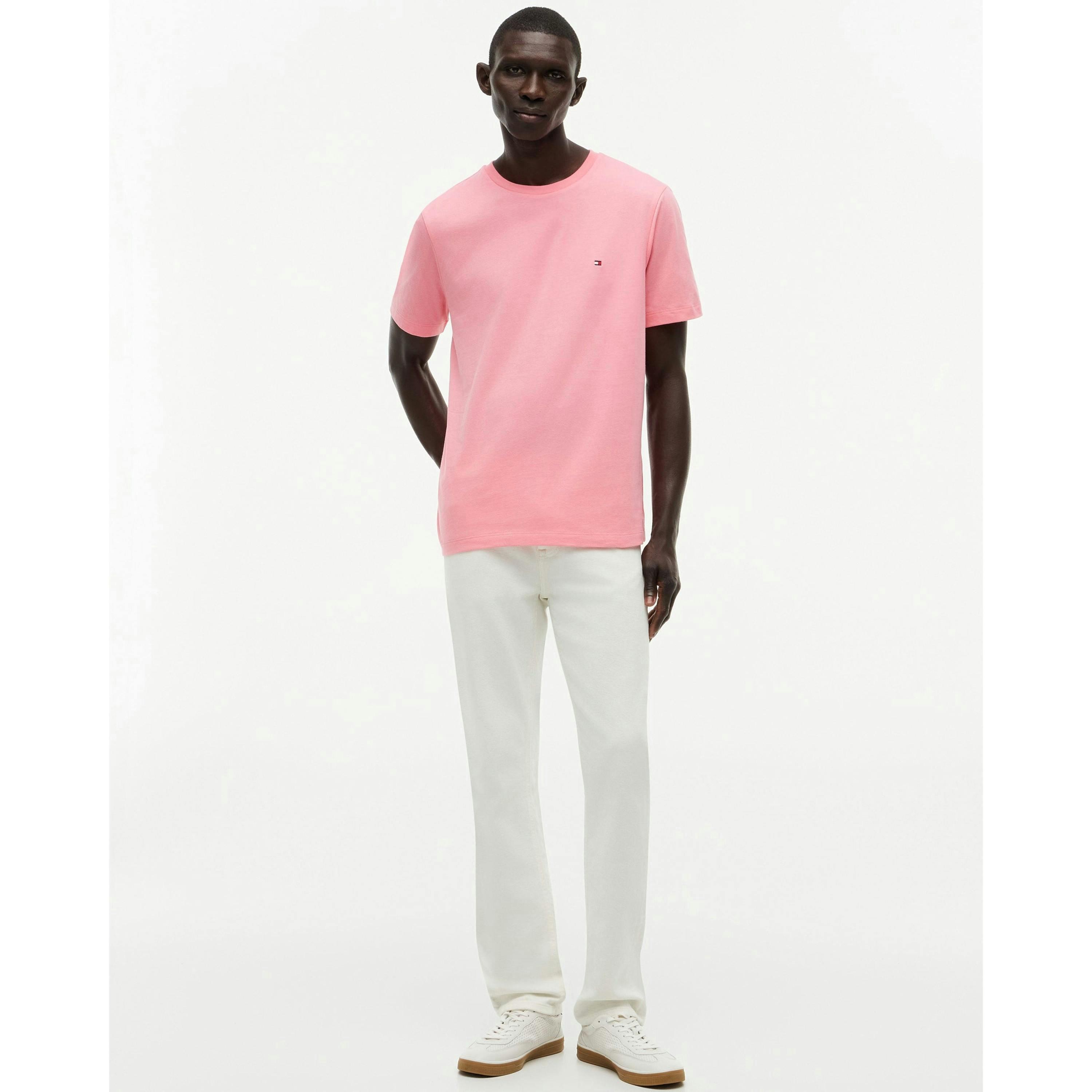 Tommy Hilfiger Solid T-Shirt  in Pink , view 5 of 5