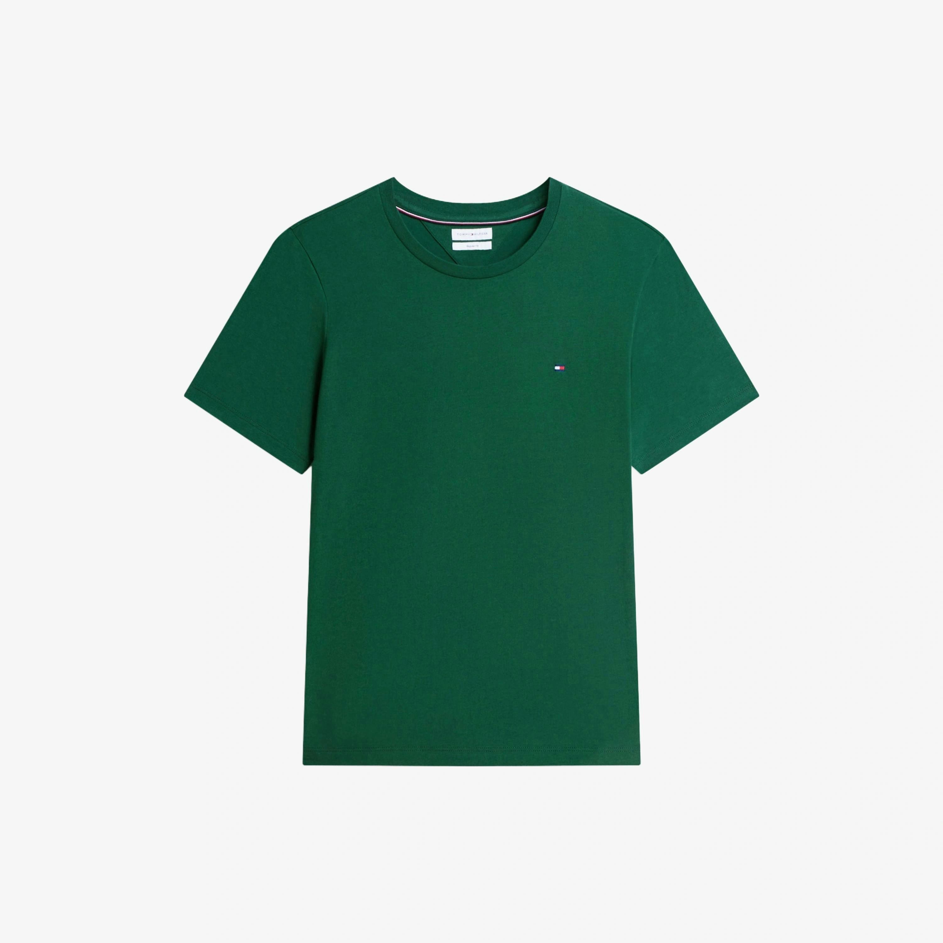 Tommy Hilfiger Solid T-Shirt  in Green , view 3 of 5