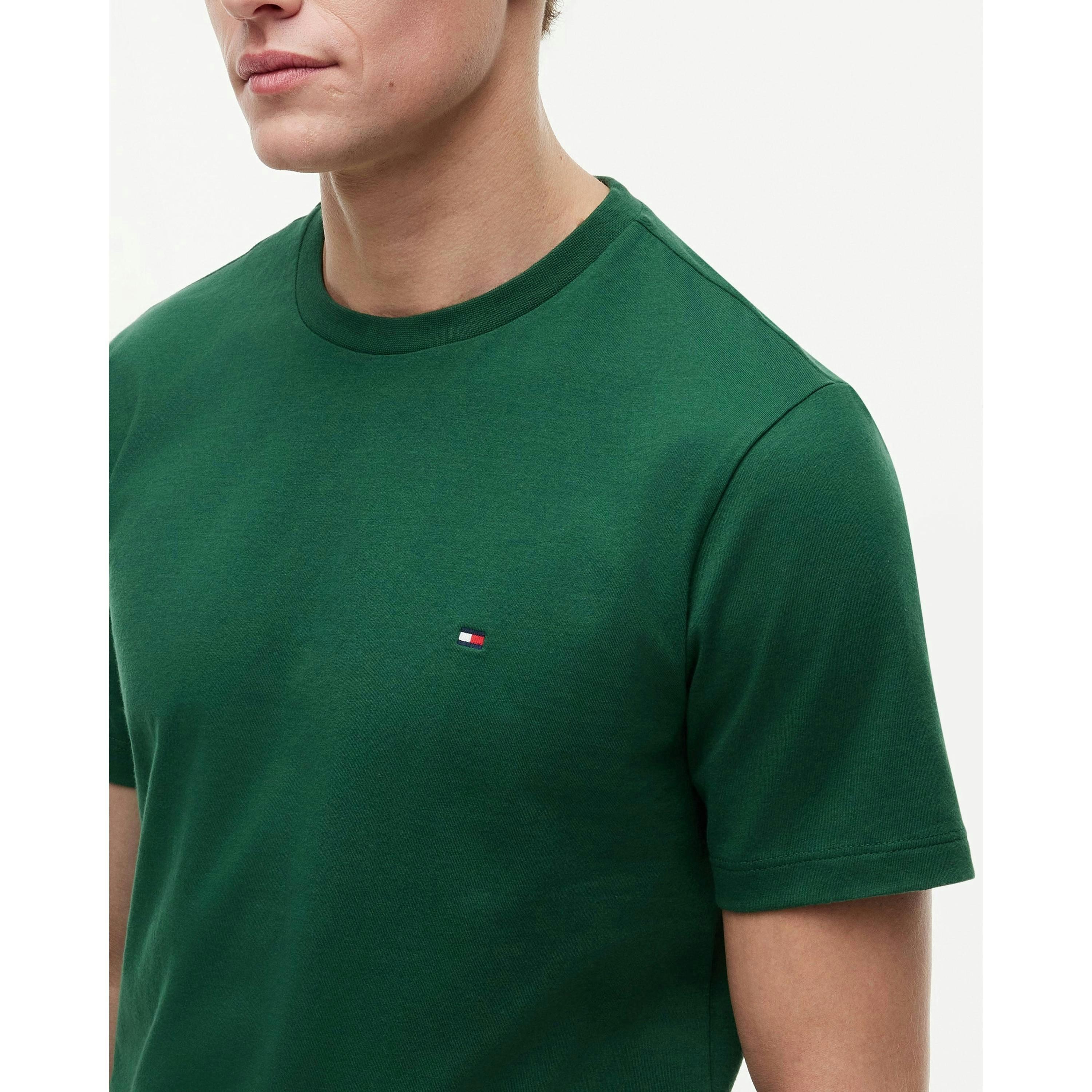 Tommy Hilfiger Solid T-Shirt  in Green , view 4 of 5