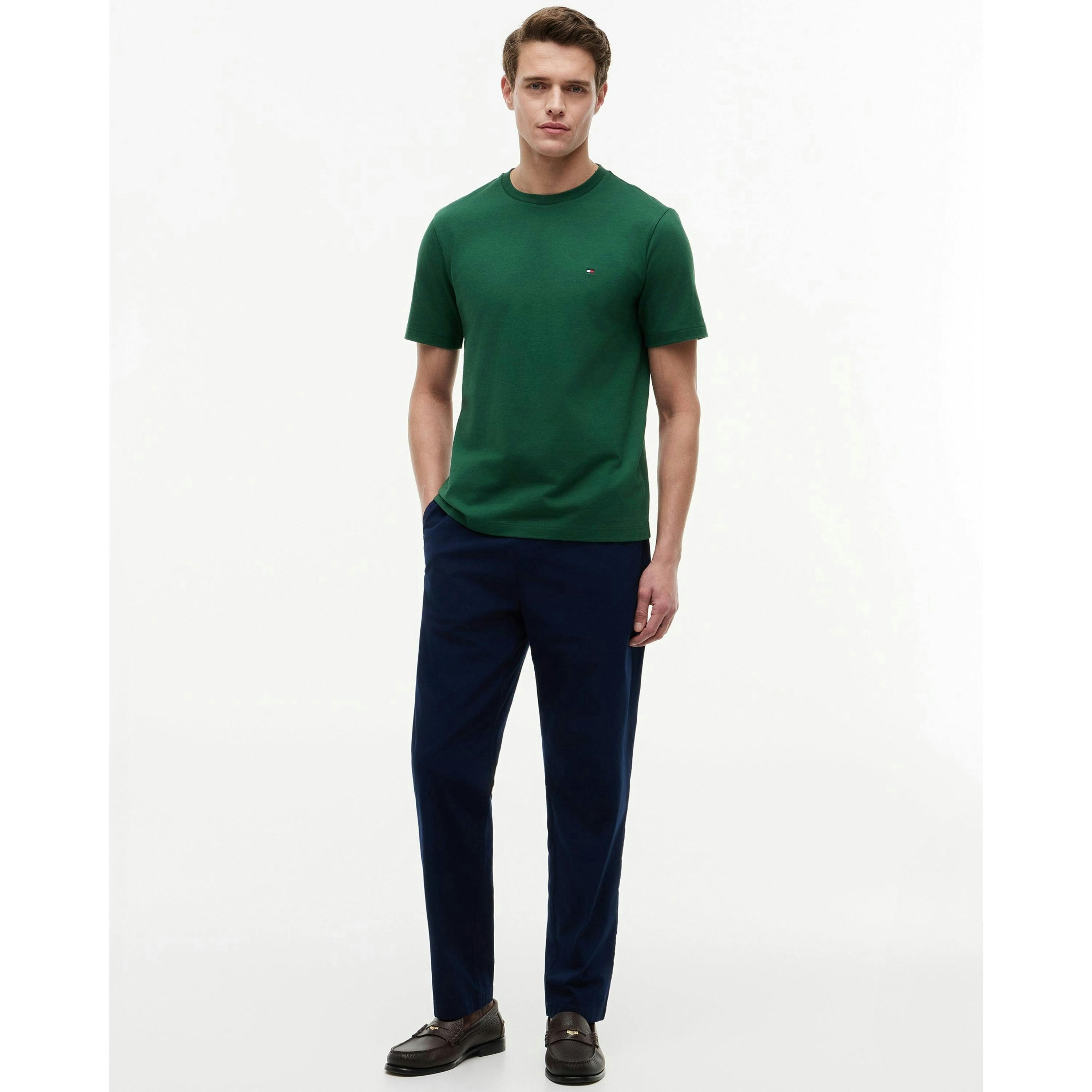 Tommy Hilfiger Solid T-Shirt  in Green , view 5 of 5