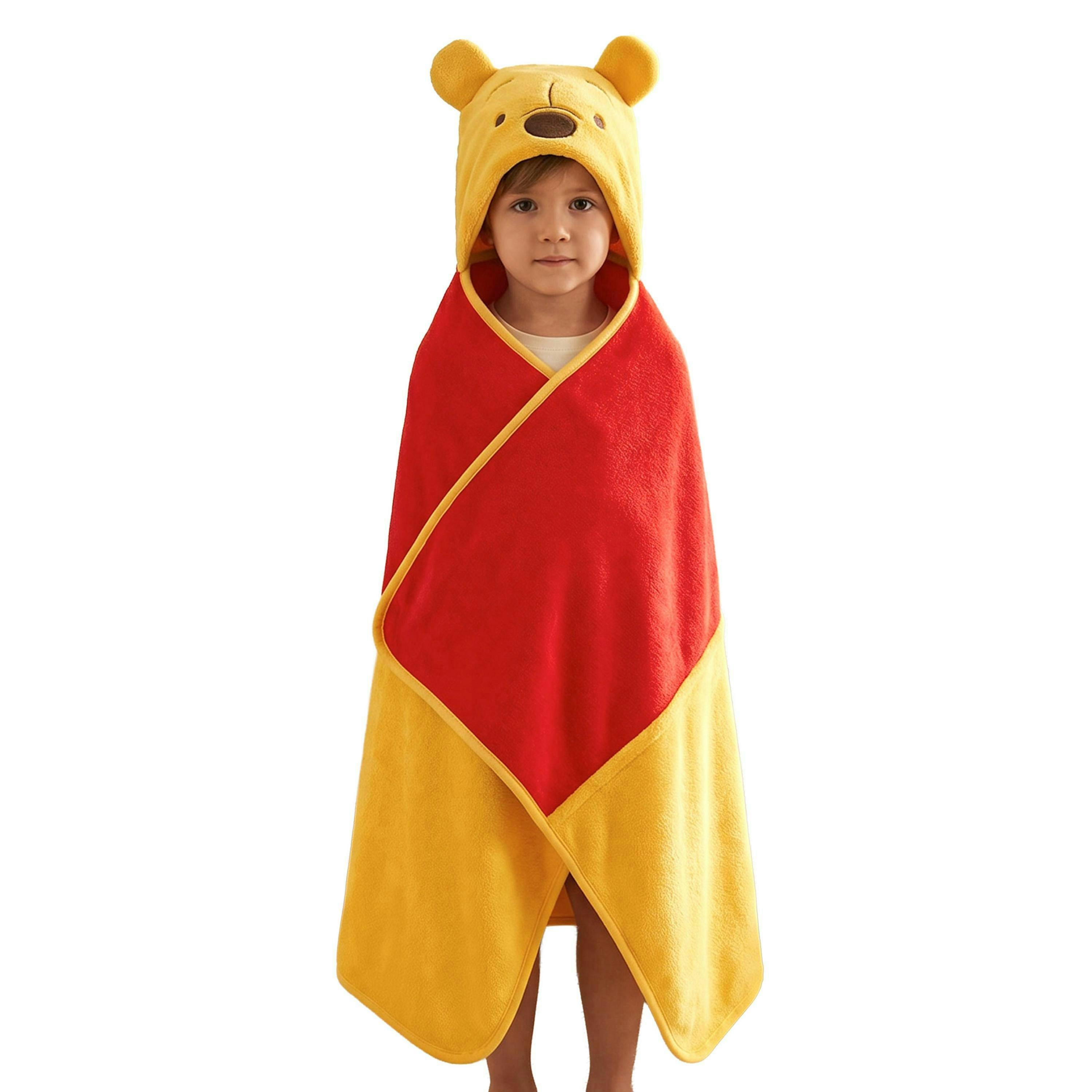 Disney Unisex Kids Red Winnie The Pooh Hooded Blanket By Vanilla Underground , view 1 of 6