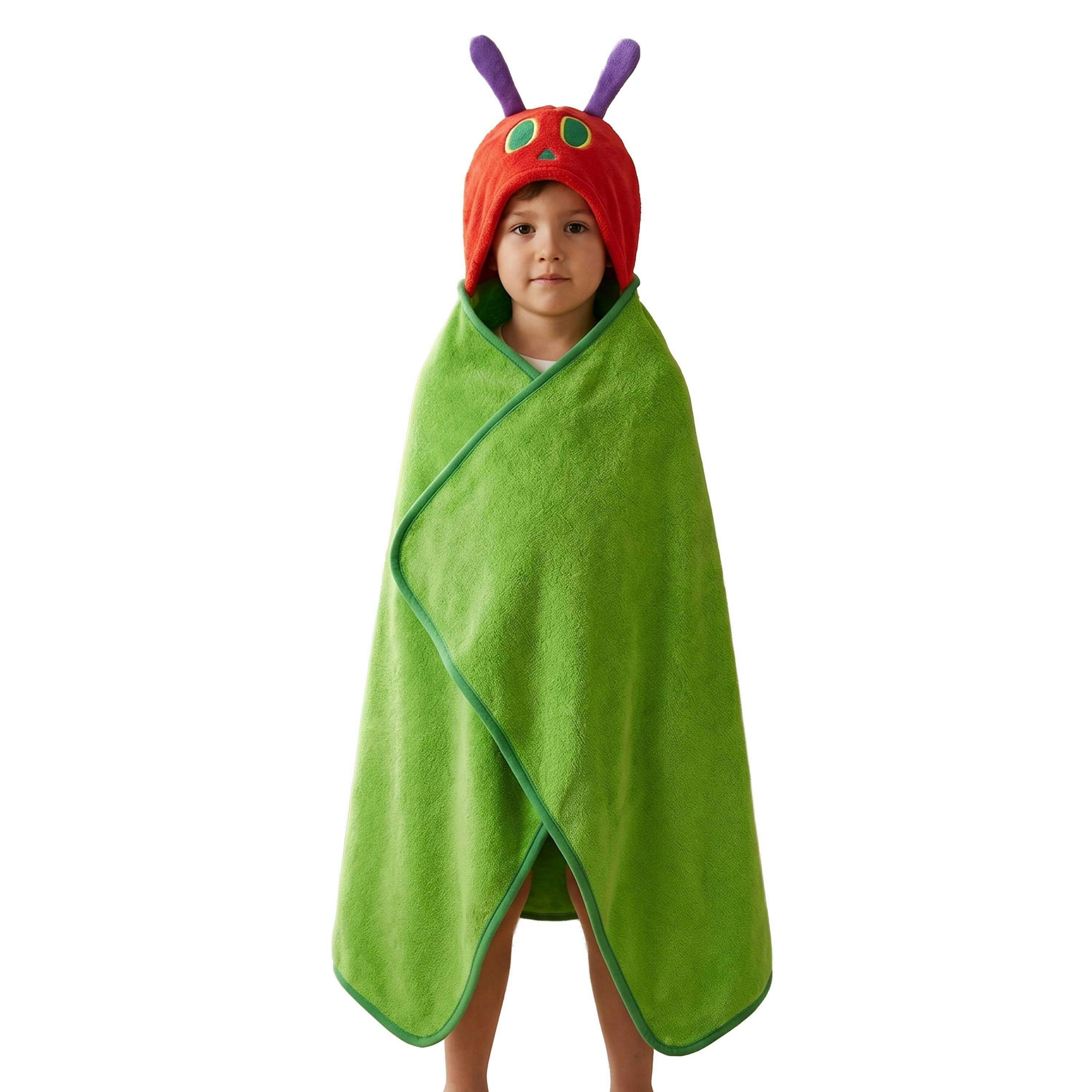 Eric Carle Unisex Kids Green The Very Hungry Caterpillar Hooded Blanket By Vanilla Underground , view 1 of 6