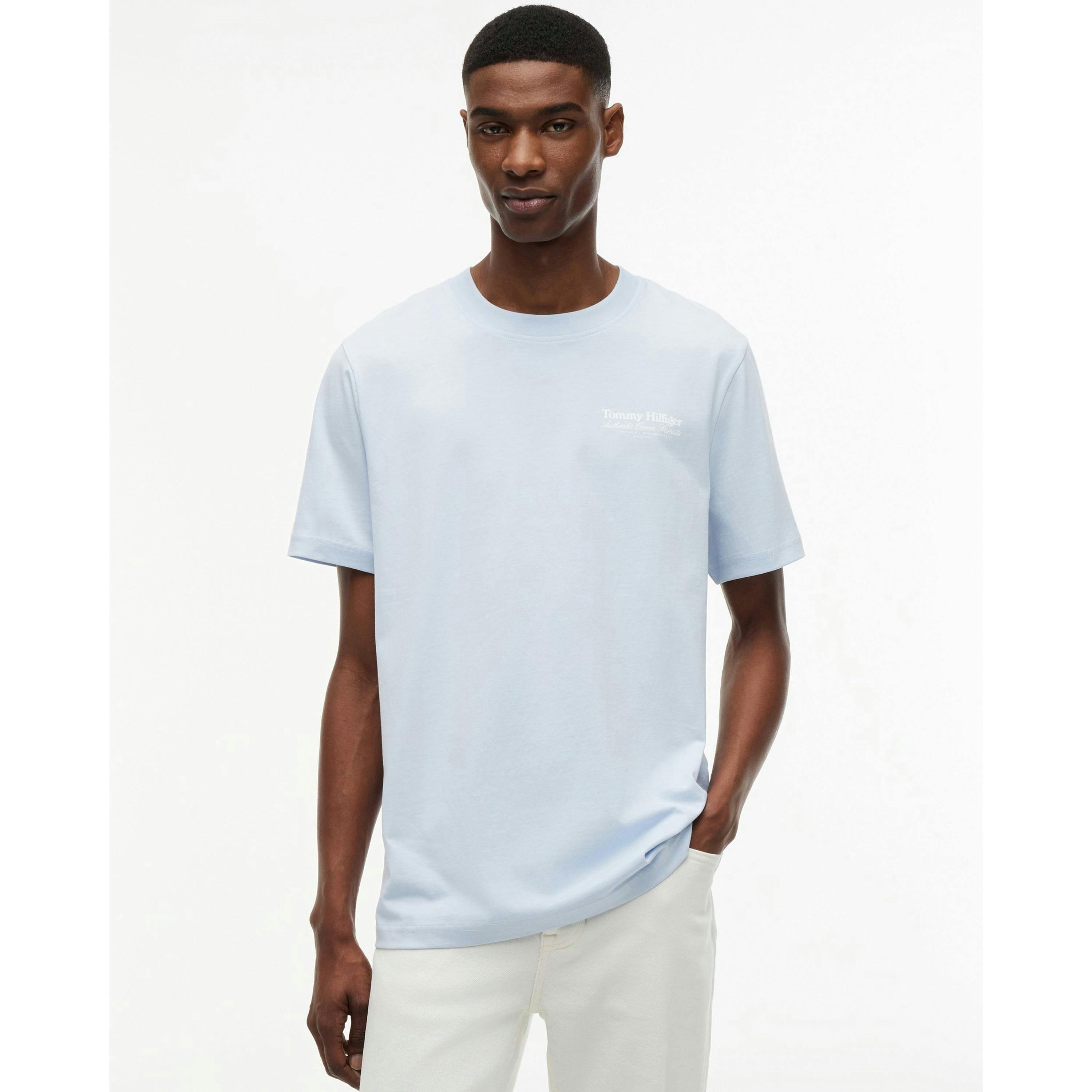 Tommy Hilfiger Nautical Back Graphic T-Shirt  in Blue , view 1 of 5