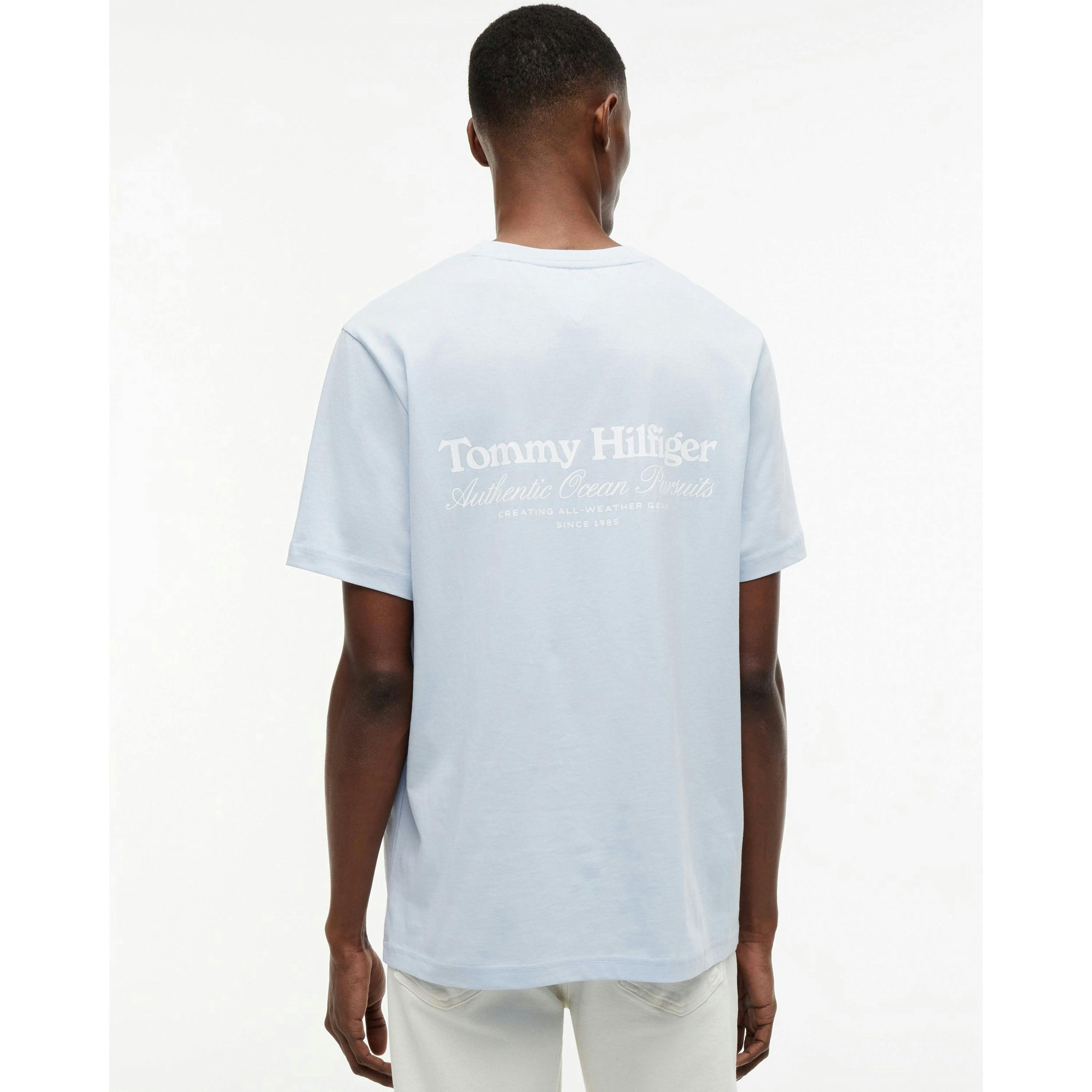 Tommy Hilfiger Nautical Back Graphic T-Shirt  in Blue , view 2 of 5