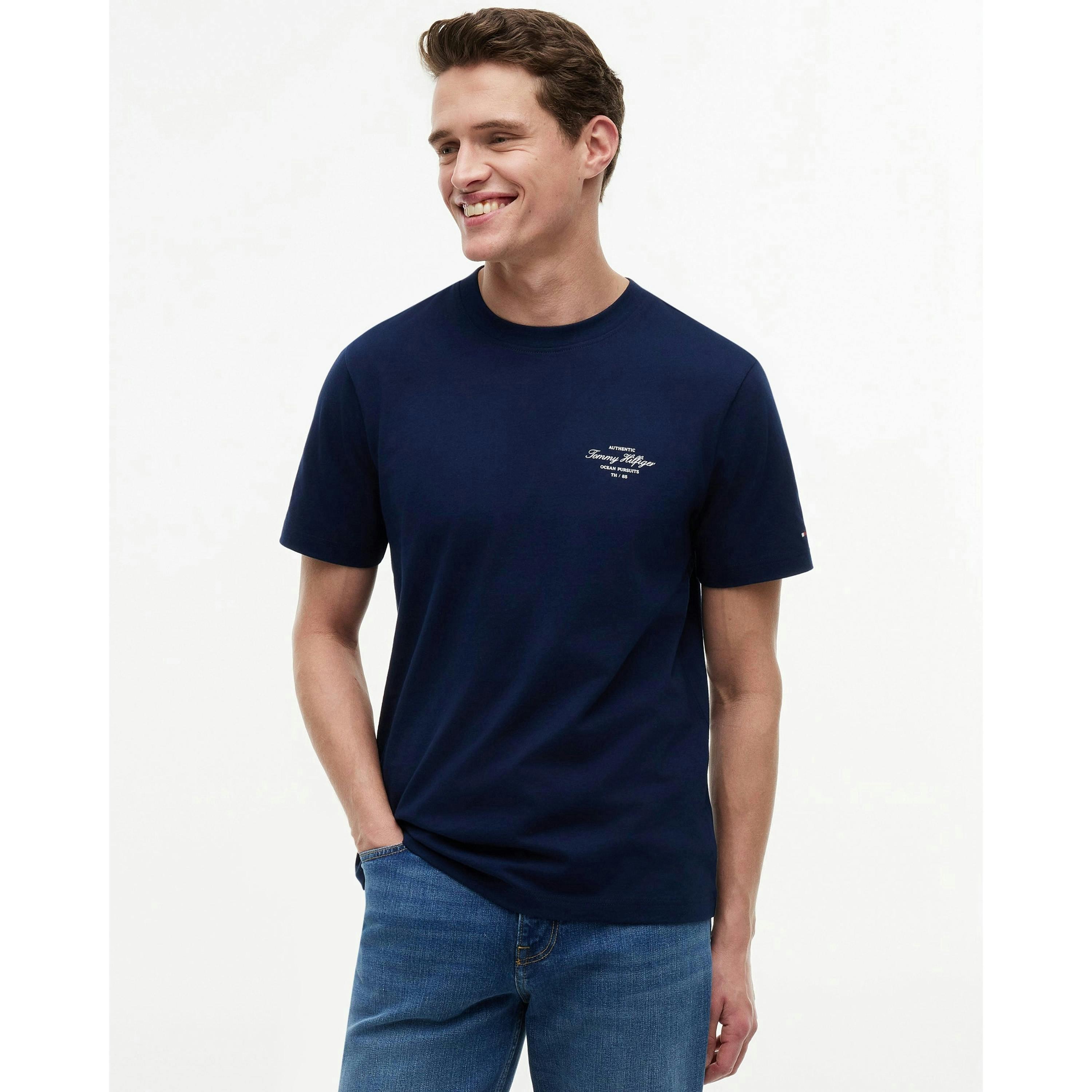 Tommy Hilfiger Nautical Back Photo T-Shirt  in Blue , view 1 of 5