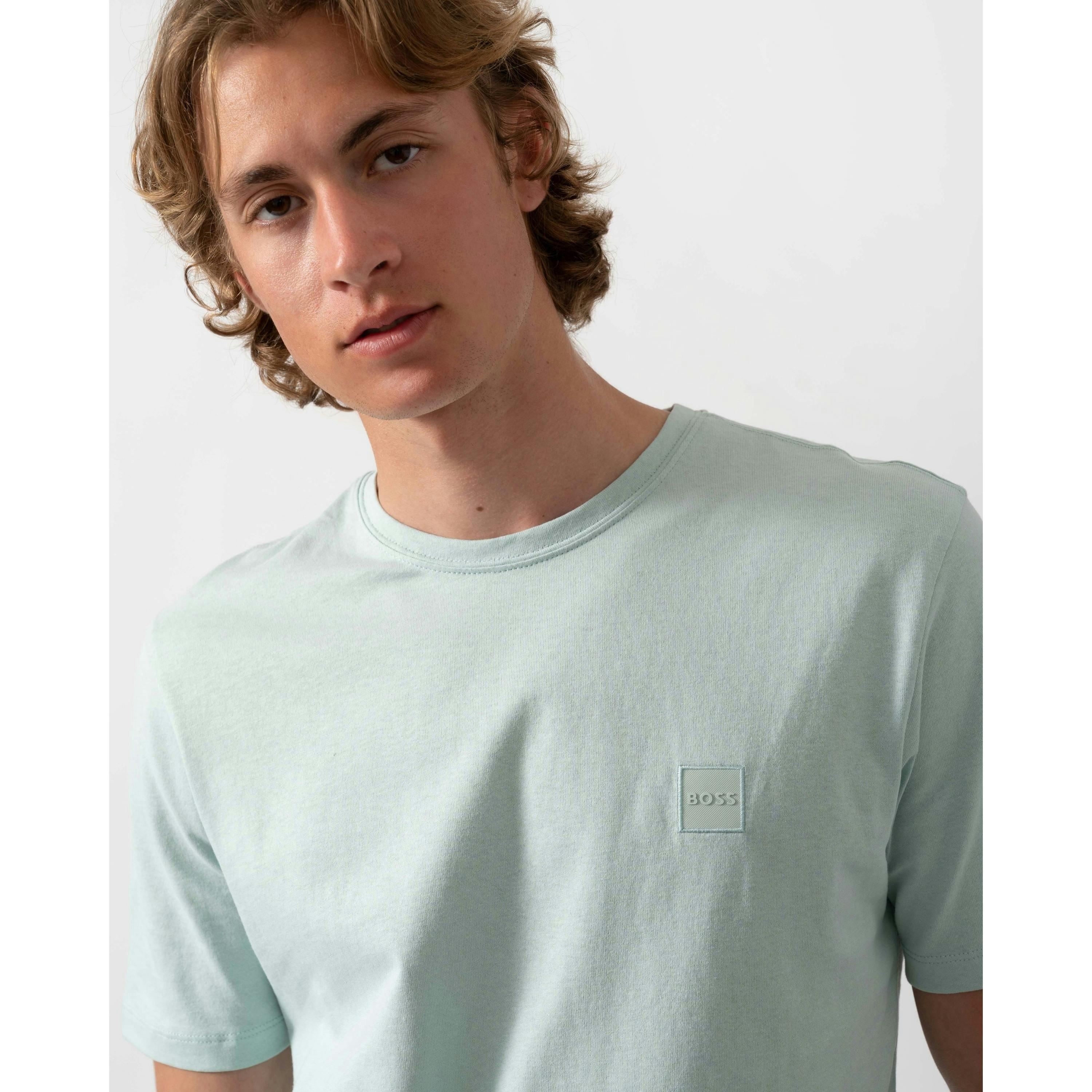 Hugo Boss Logo Patch T-Shirt  in Blue , view 3 of 4