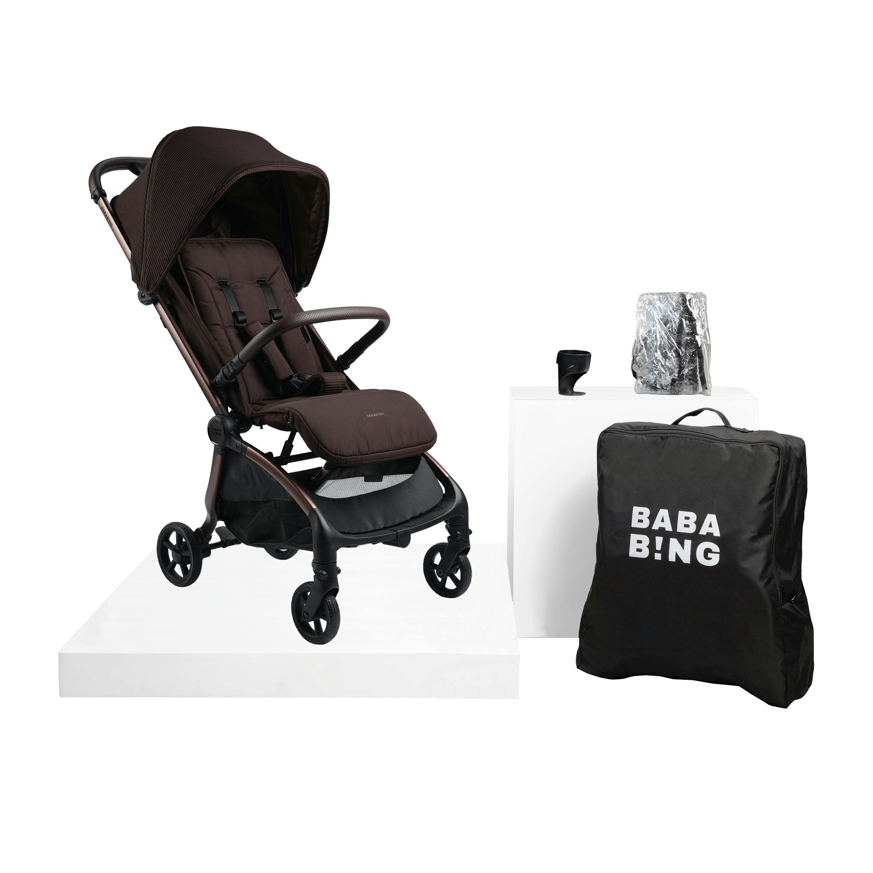 Bababing | imi Travel Pushchair | Auto Fold Compact Stroller | Kofe , view 1 of 6
