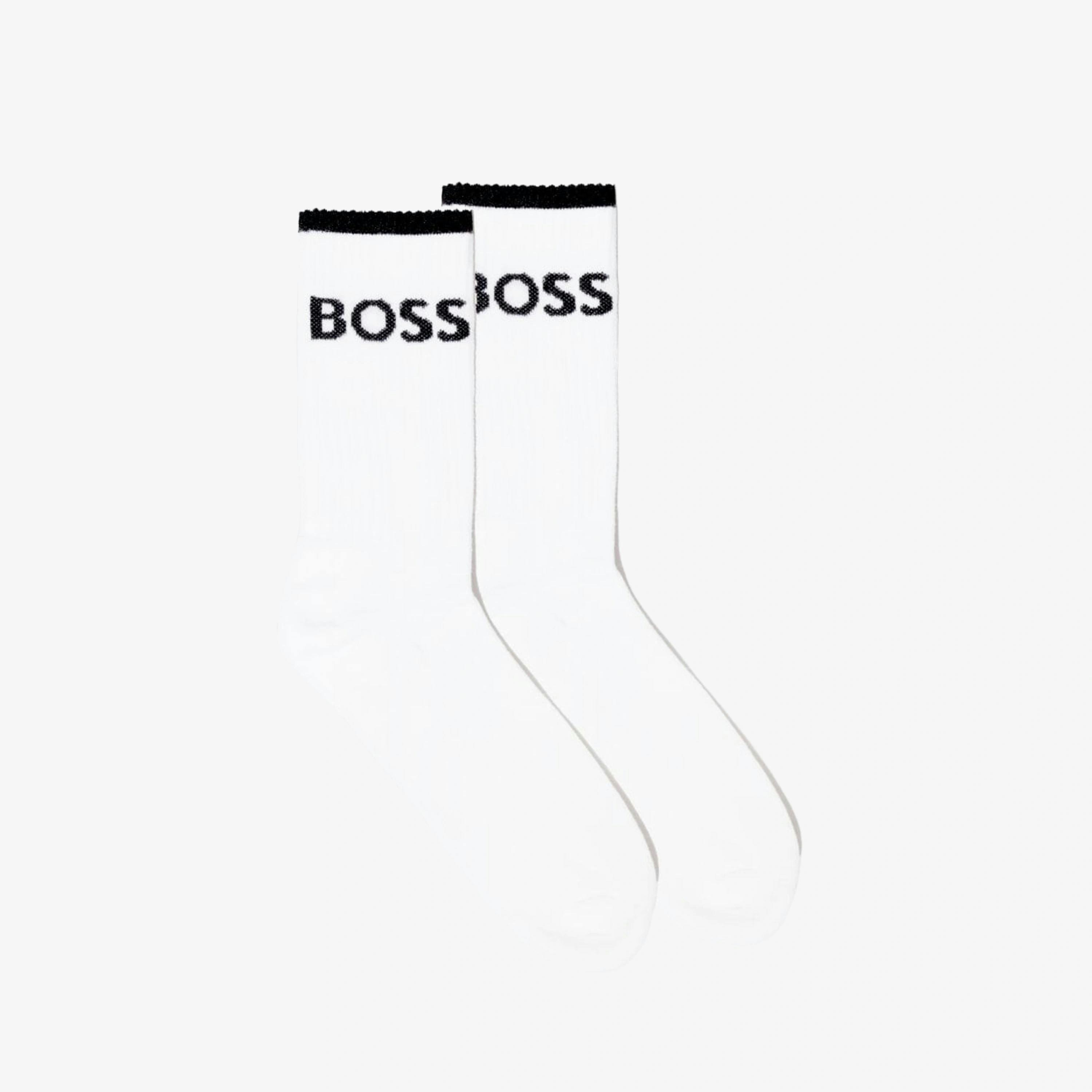 Hugo Boss Stripe Socks  in White , view 1 of 3