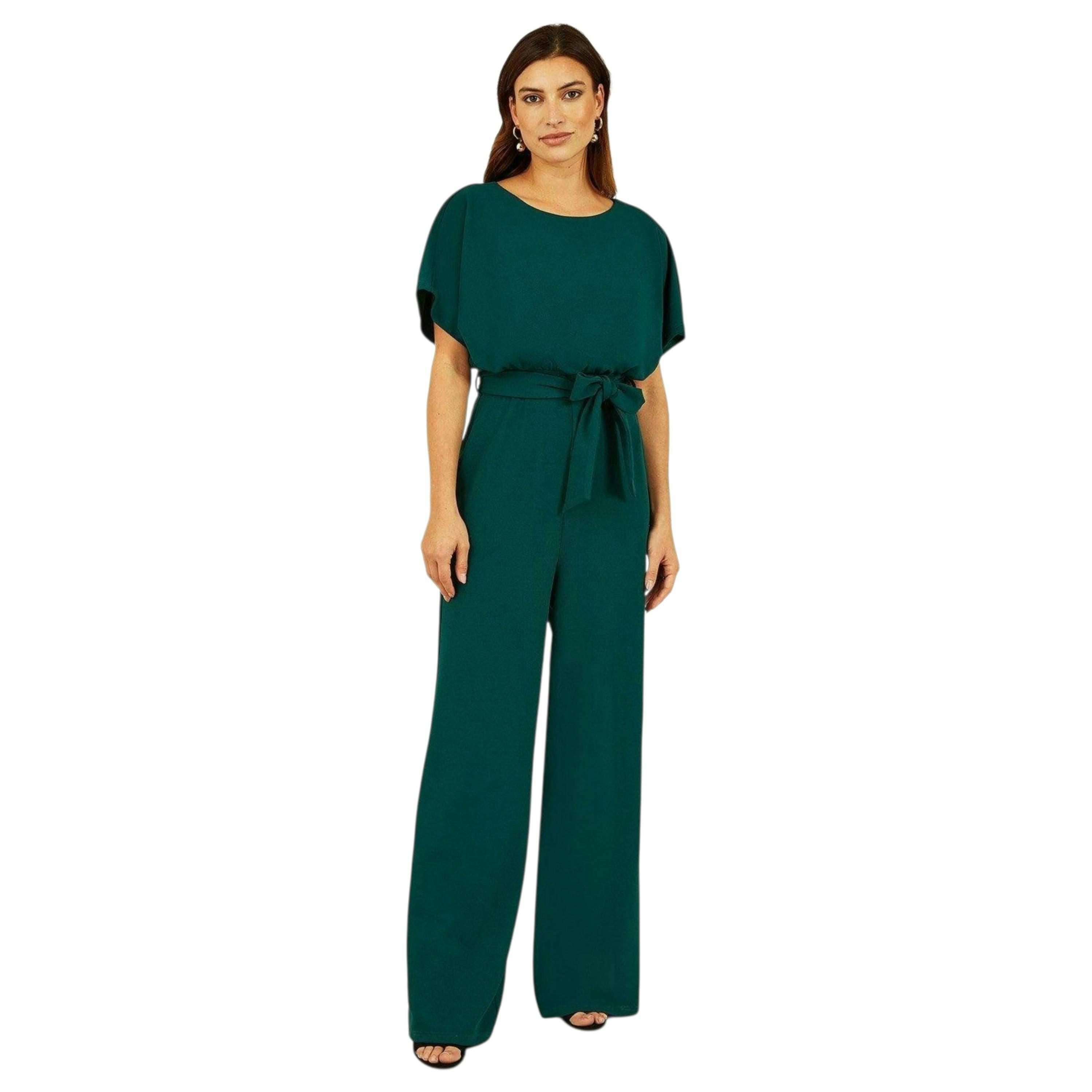Mela Green Batwing Stretch Jumpsuit , view 2 of 4