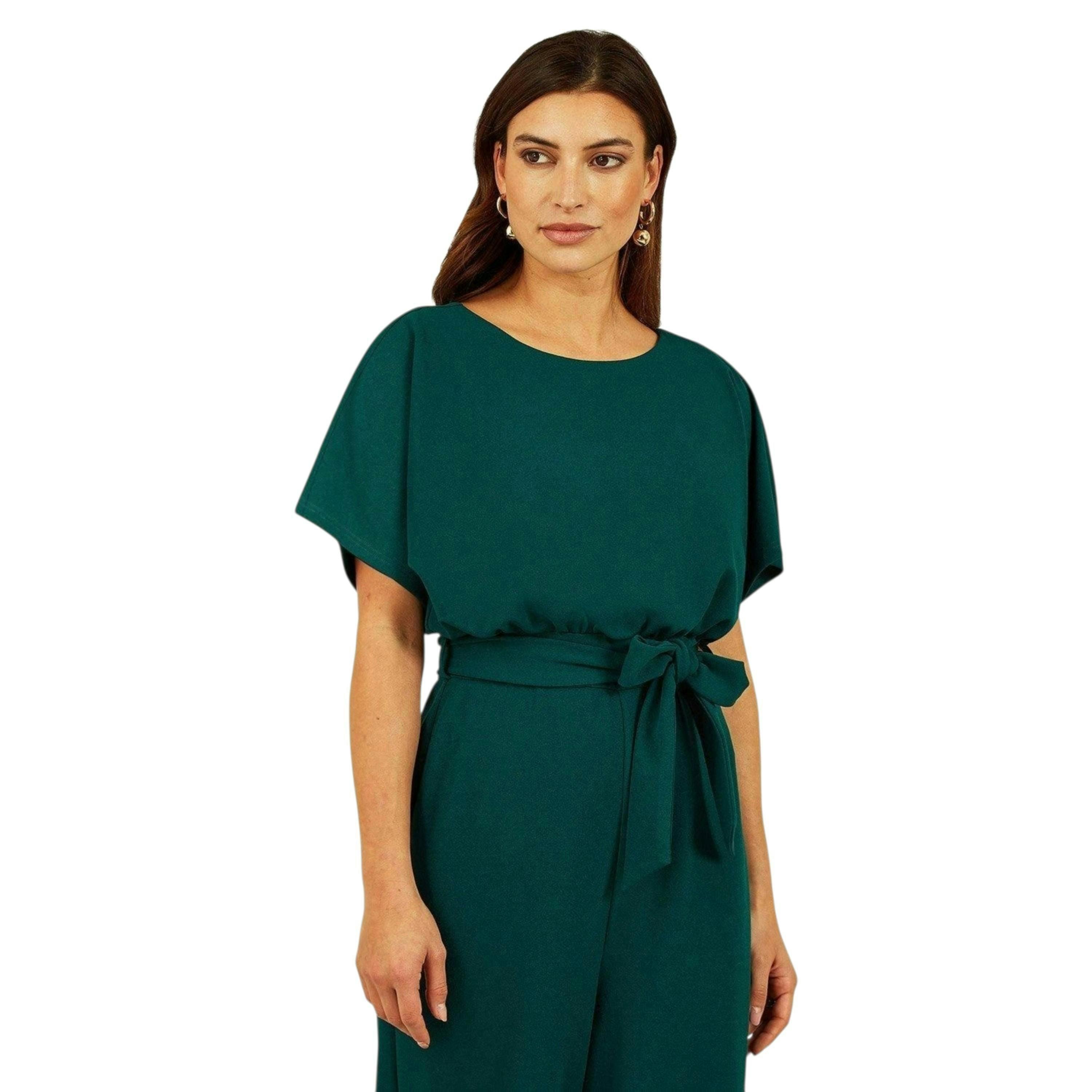 Mela Green Batwing Stretch Jumpsuit , view 3 of 4