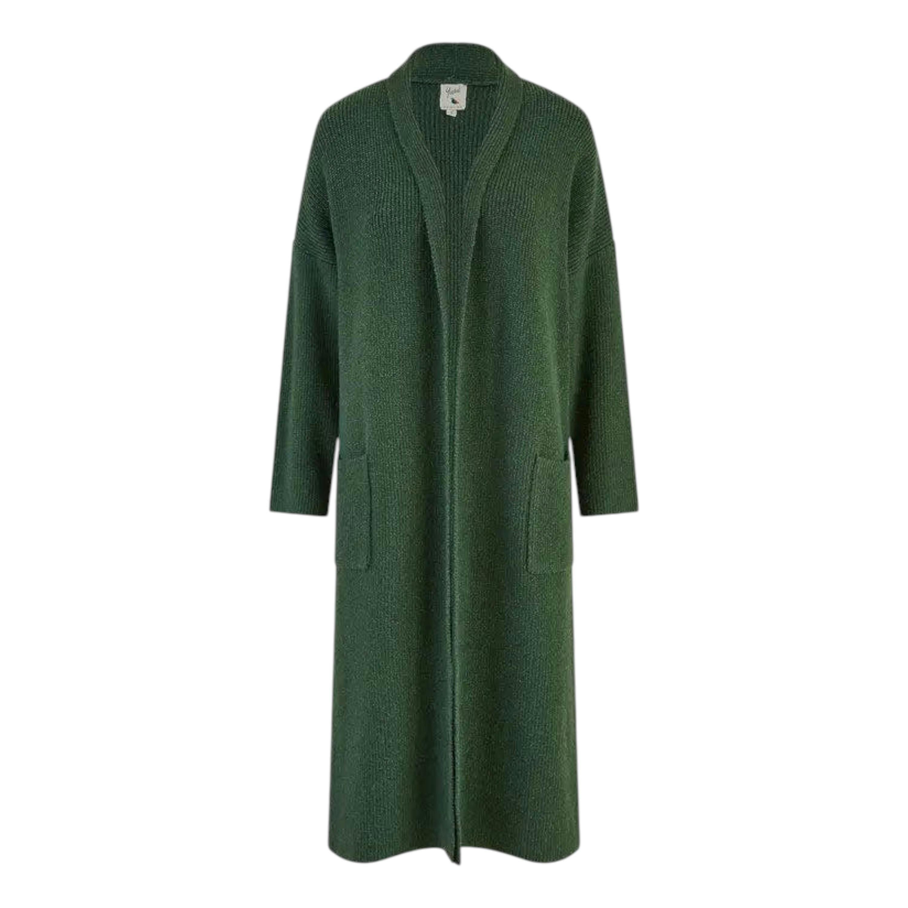 Yumi Green Knitted Maxi Cardigan With Pockets , view 5 of 5