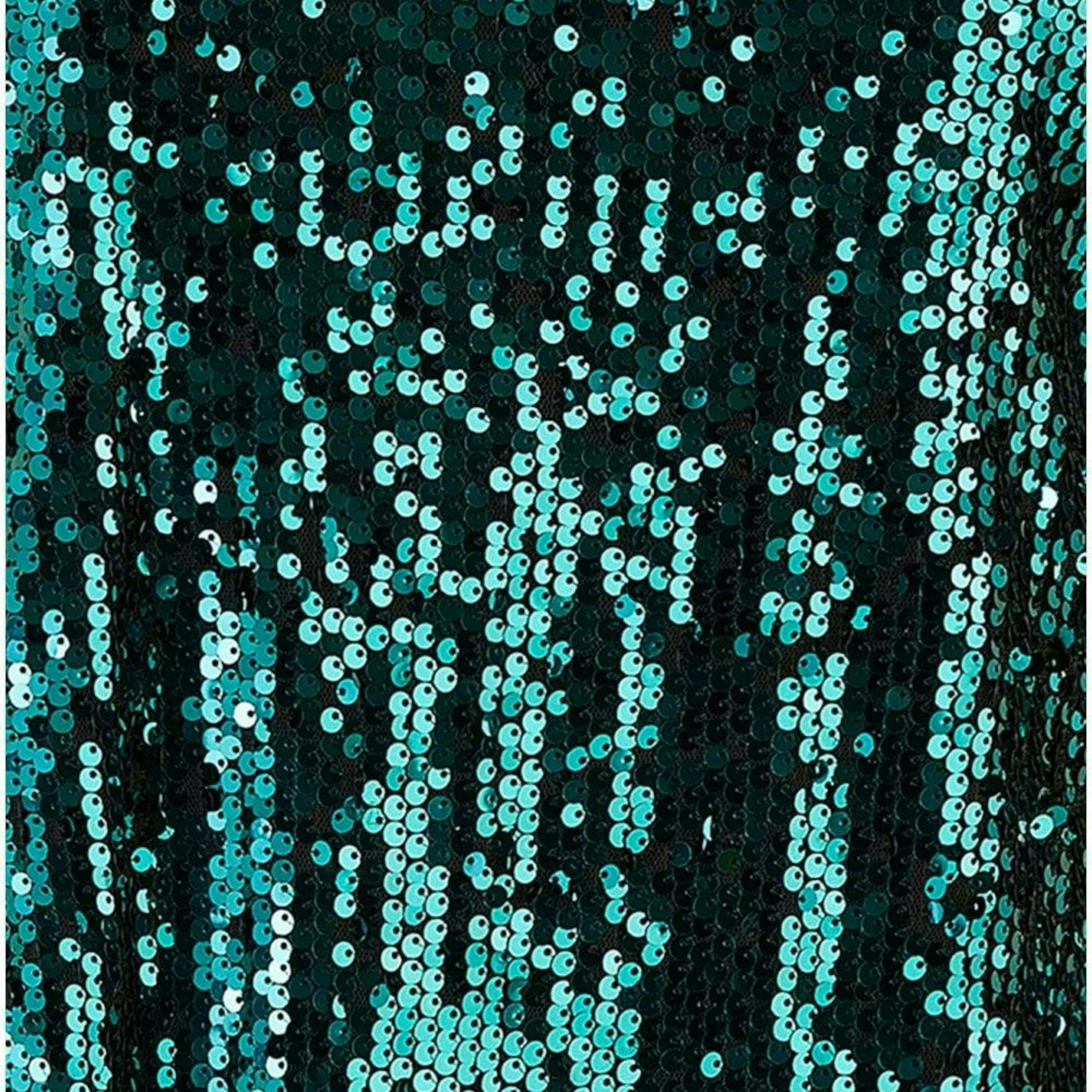 Yumi Green Sequin Tunic Dress With Balloon Sleeves , view 5 of 5