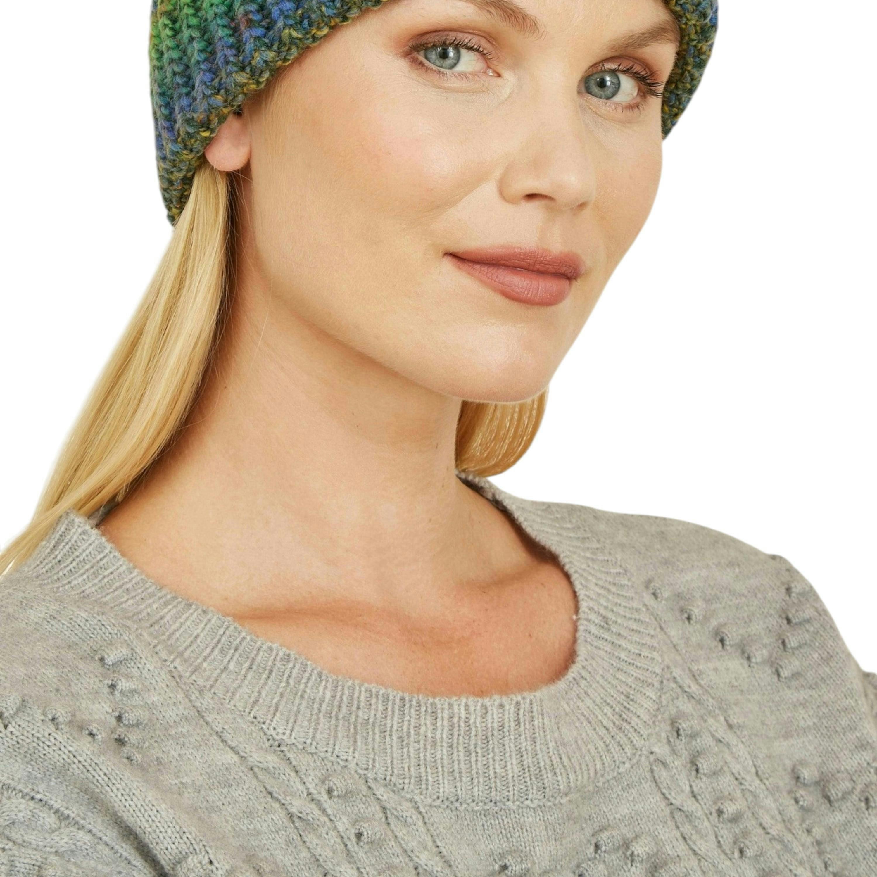Yumi Multi Knitted Ombre Beanie Hat , view 1 of 1