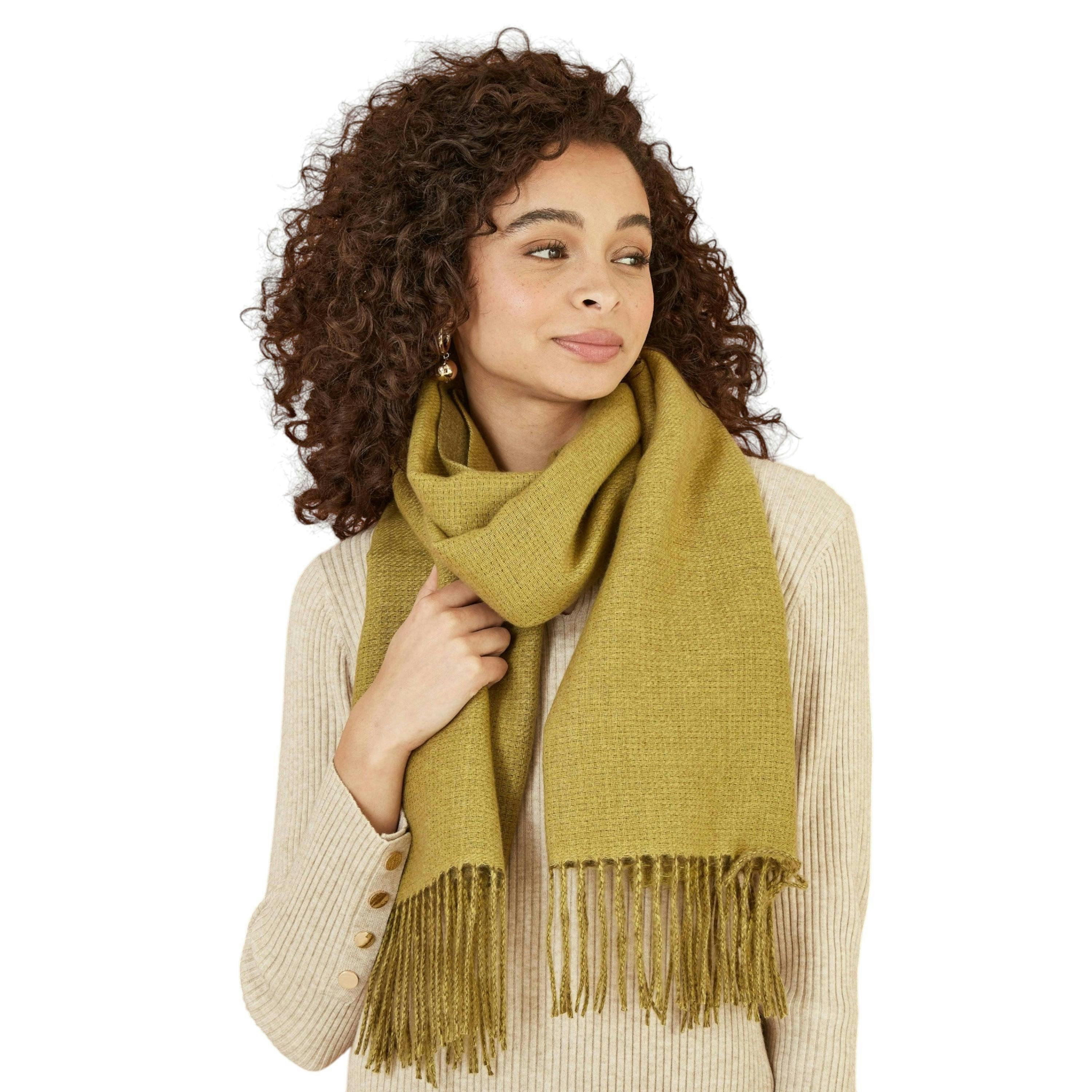 Yumi Green Two Tone Scarf , view 1 of 3