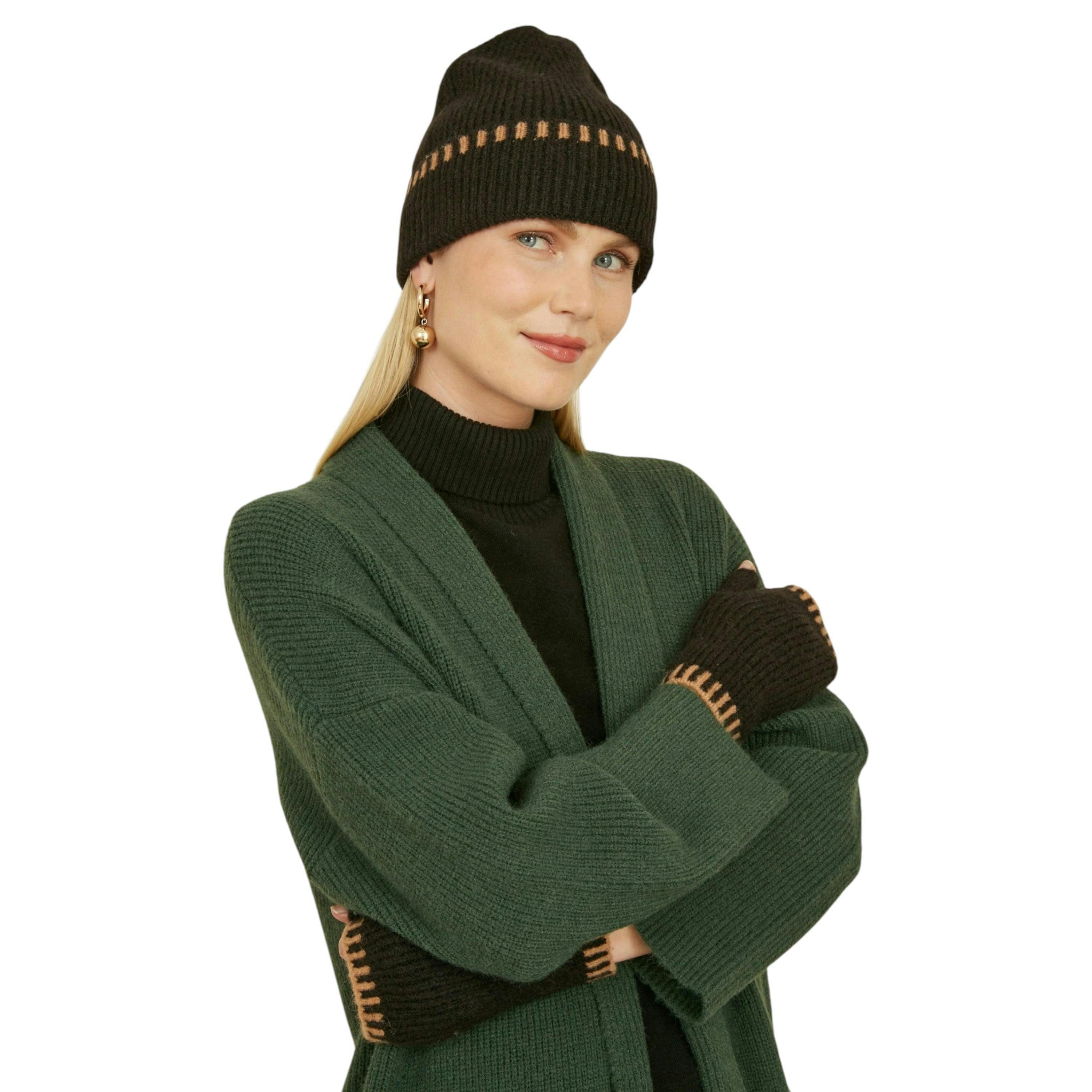 Yumi Black Two Tone Handwarmers , view 1 of 1