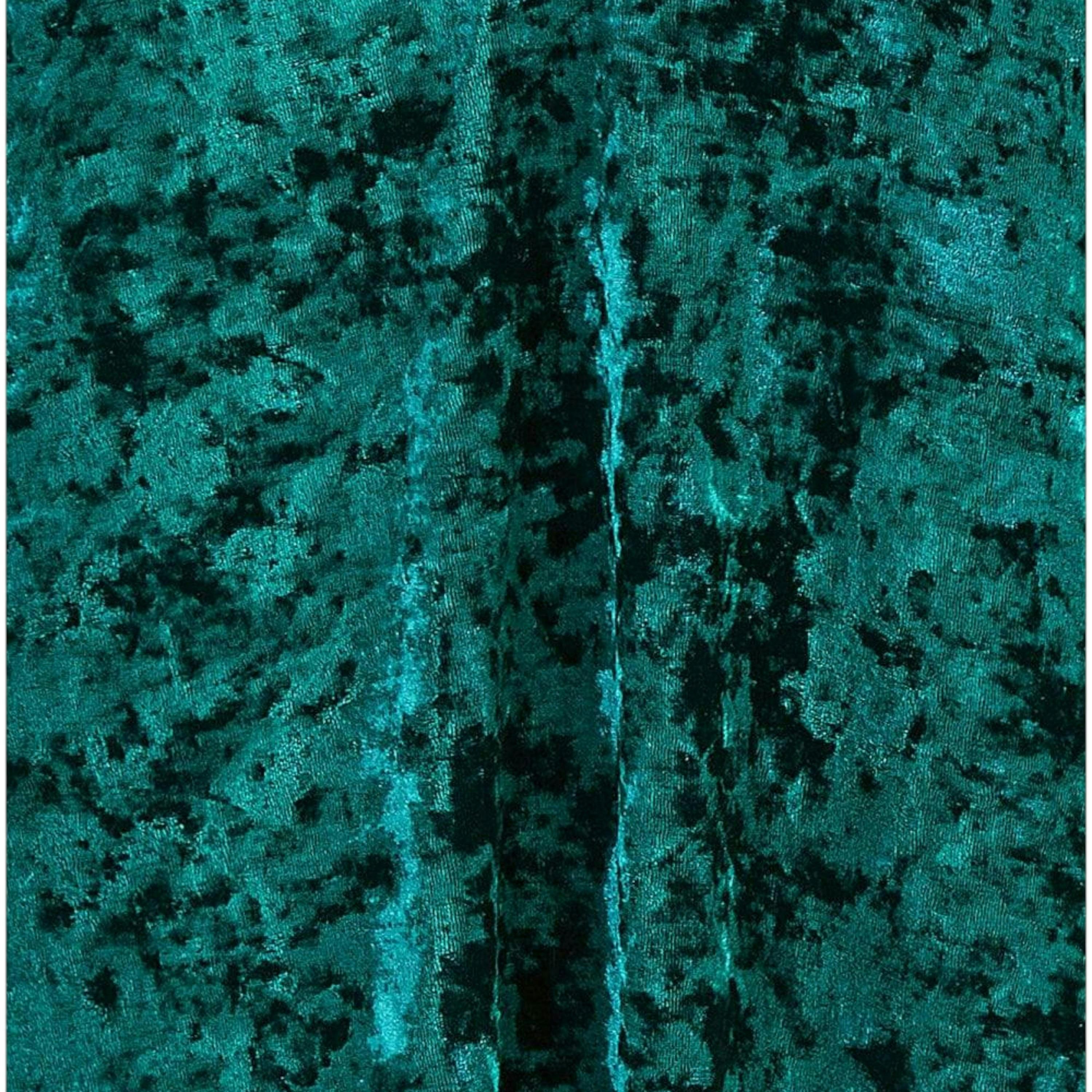 Yumi Green Velvet Tunic Dress With 3/4 Sleeves , view 5 of 5
