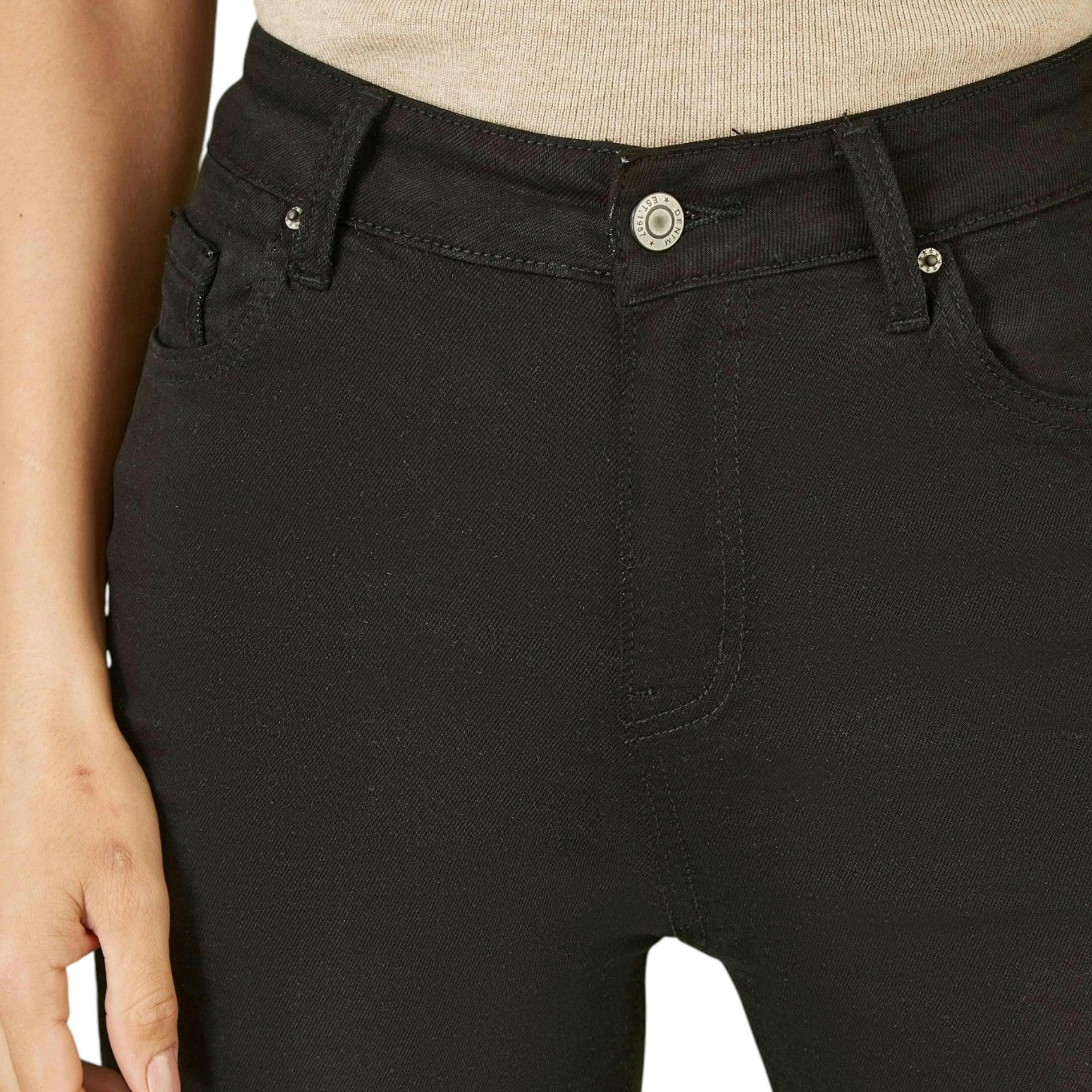 Yumi Black Stretch Canvas Wide Leg High Waist Jeans , view 4 of 4