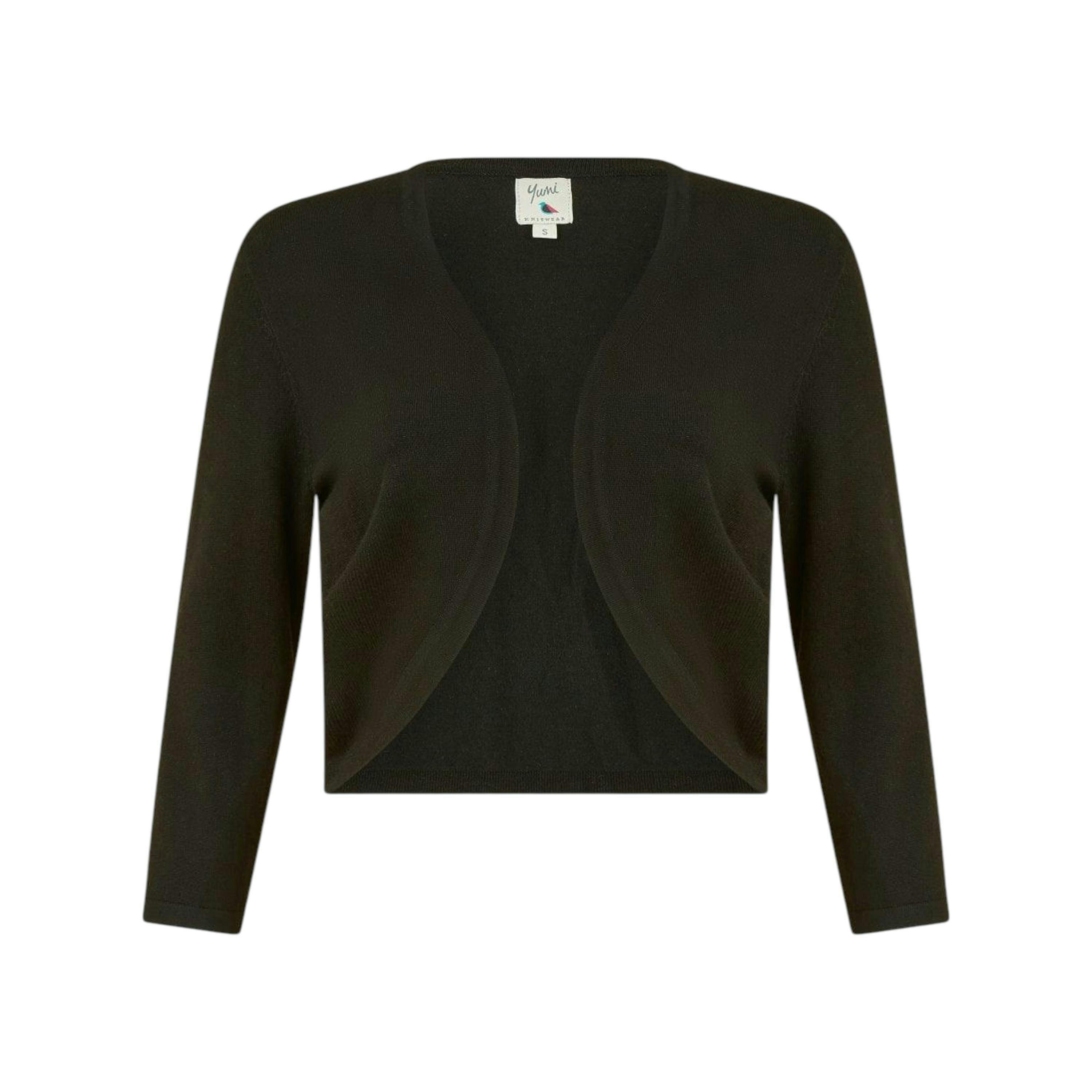 Yumi Black Knitted Curve Bolero , view 5 of 6