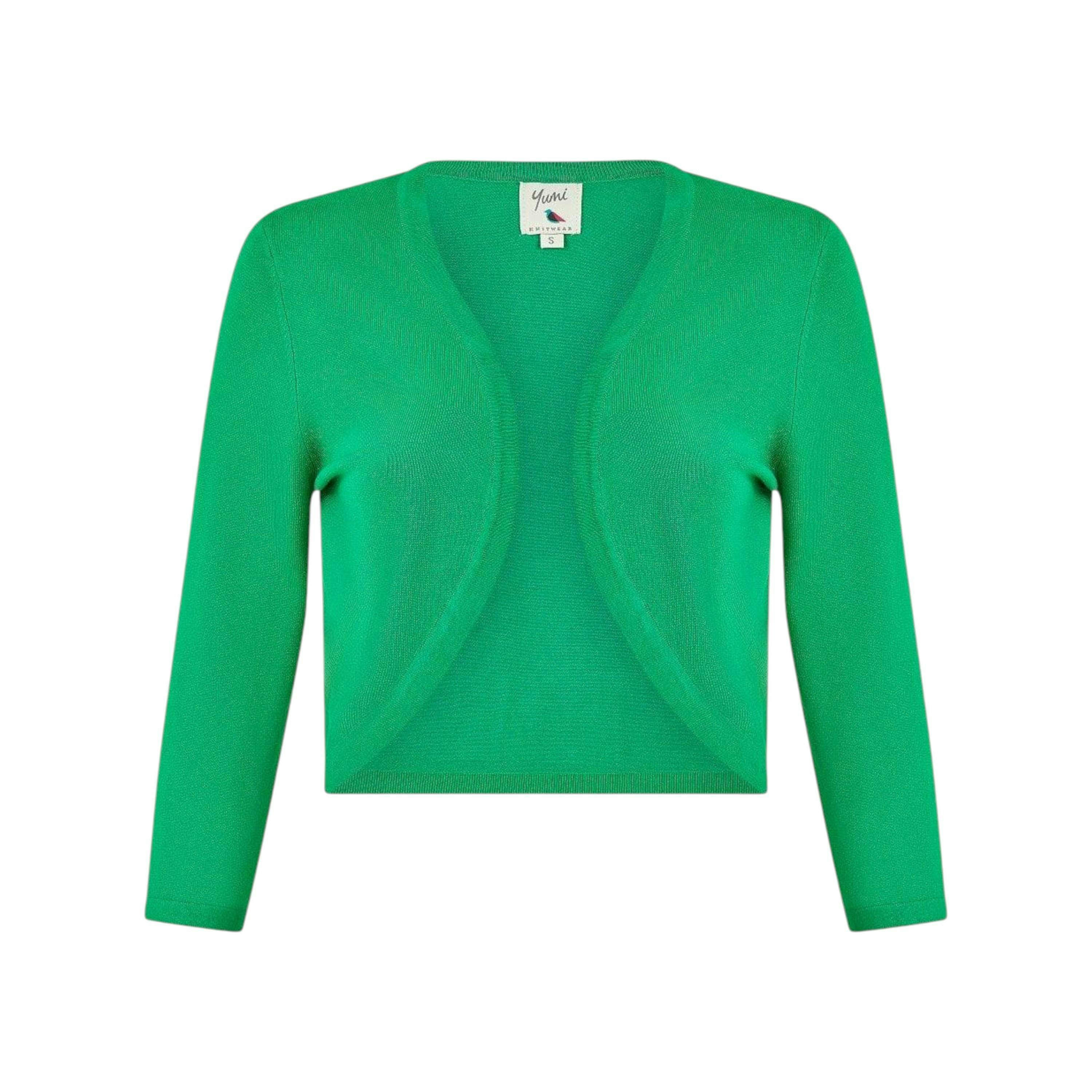 Yumi Green Knitted Curve Bolero , view 6 of 6