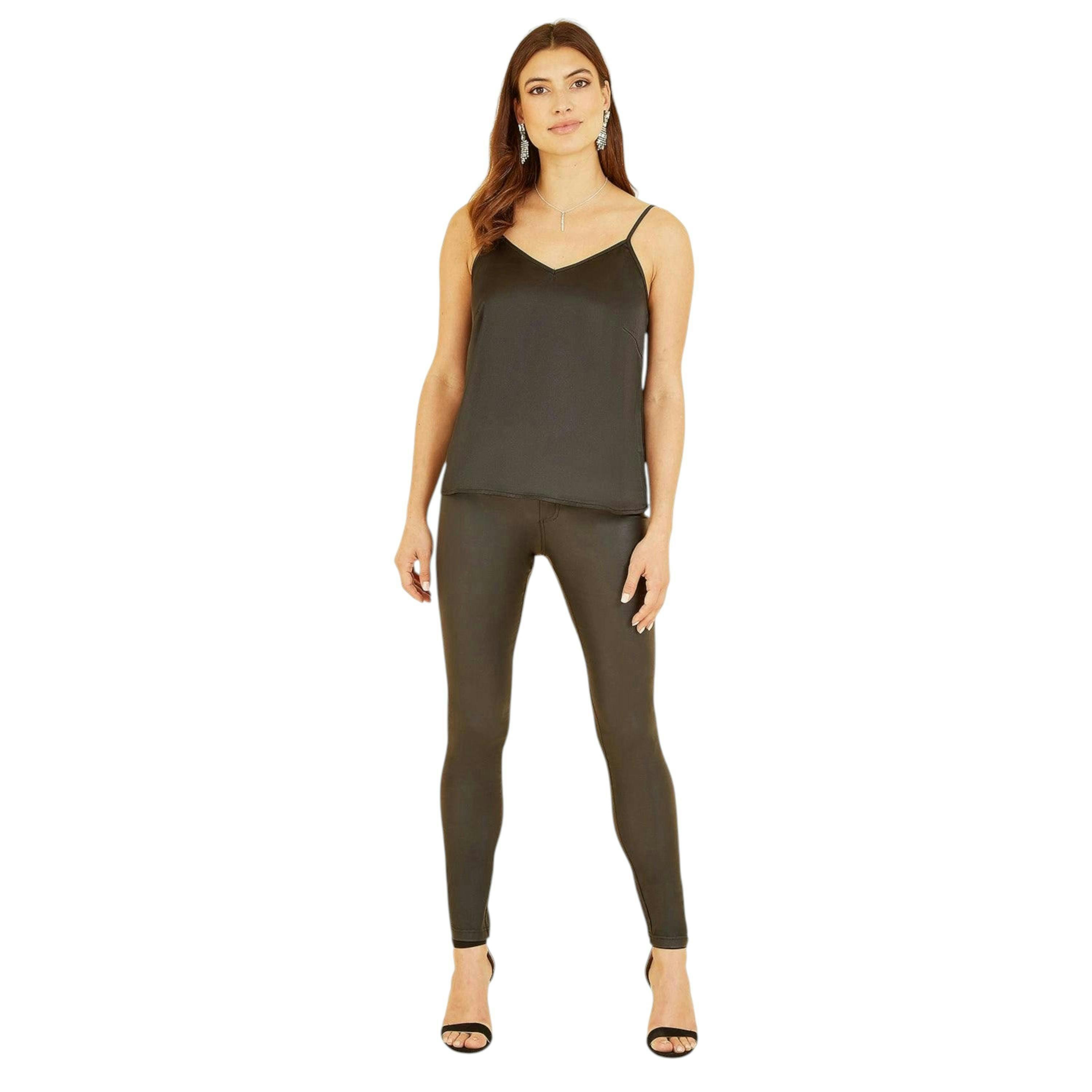 Yumi Black Satin Cami Top , view 4 of 4