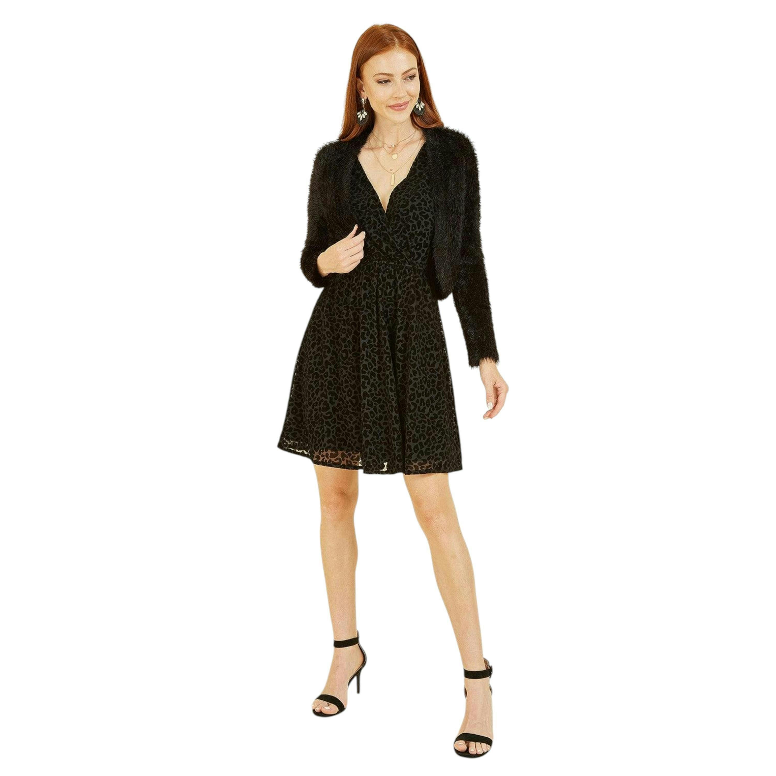 Yumi Black Eyelash Knit Bolero , view 6 of 6