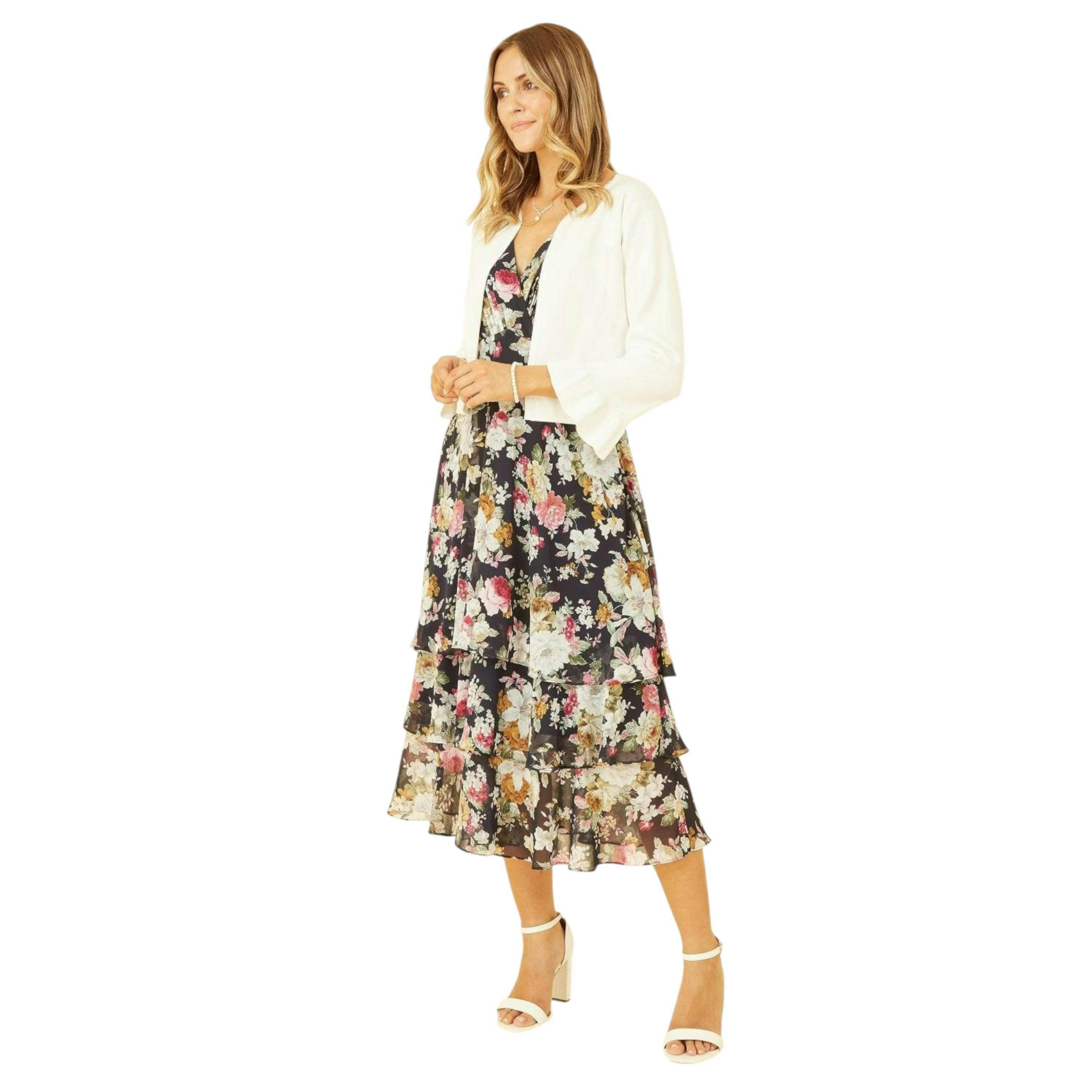 Yumi Ivory Cropped Cardigan With Bell Sleeves , view 5 of 5