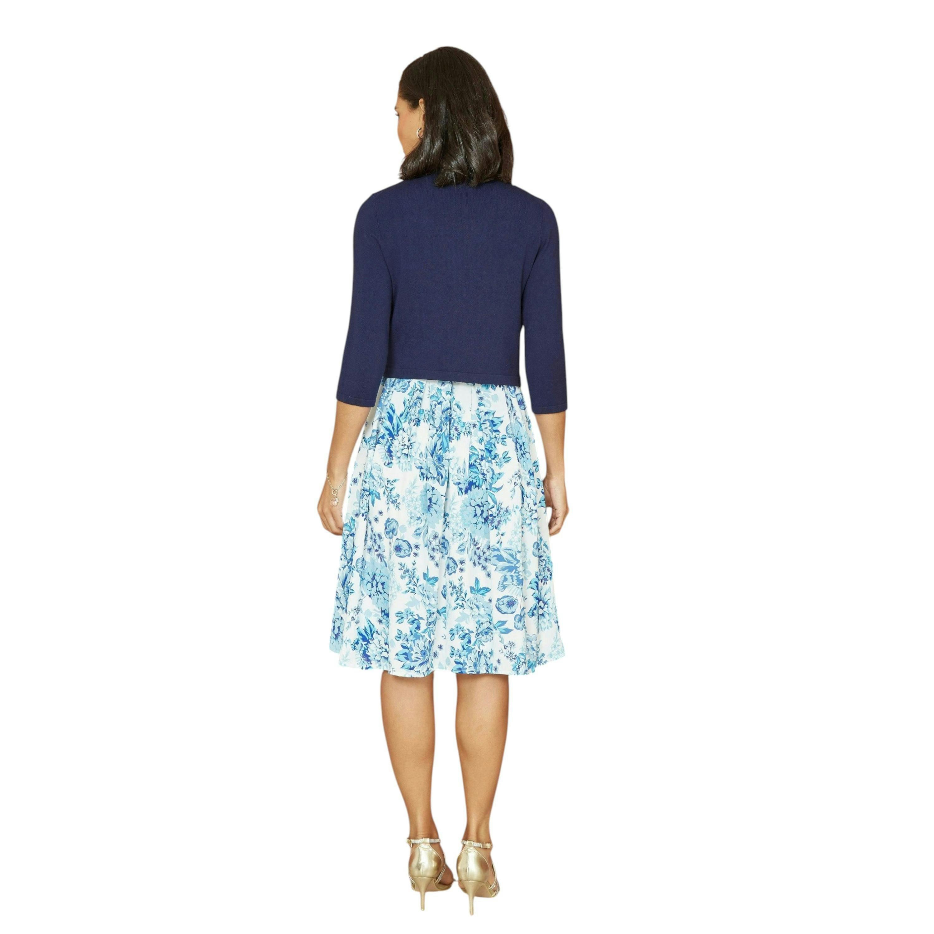 Yumi Navy Knitted Curve Bolero , view 3 of 3