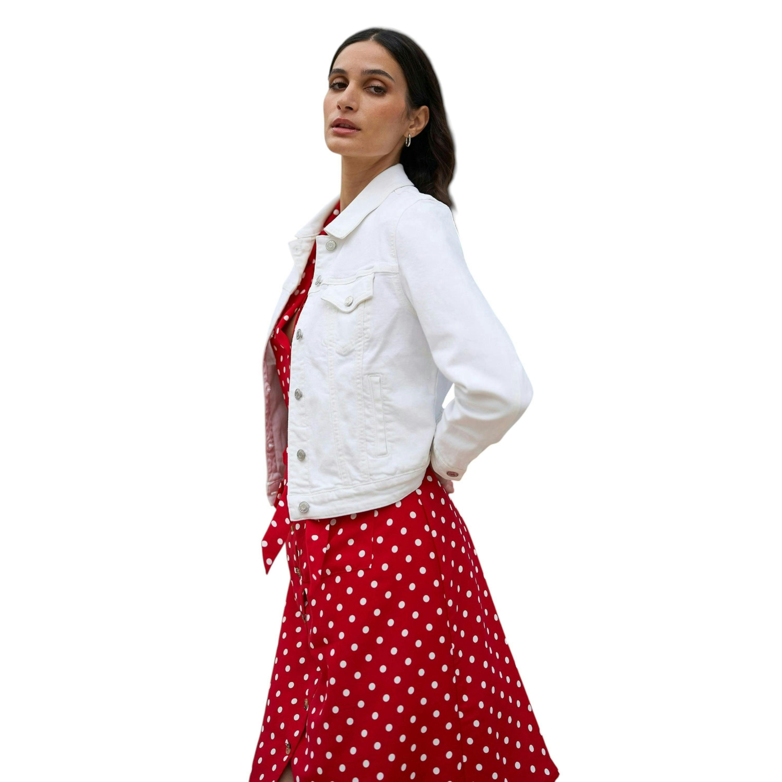 Yumi Red Spot Retro Shirt Dress , view 6 of 6