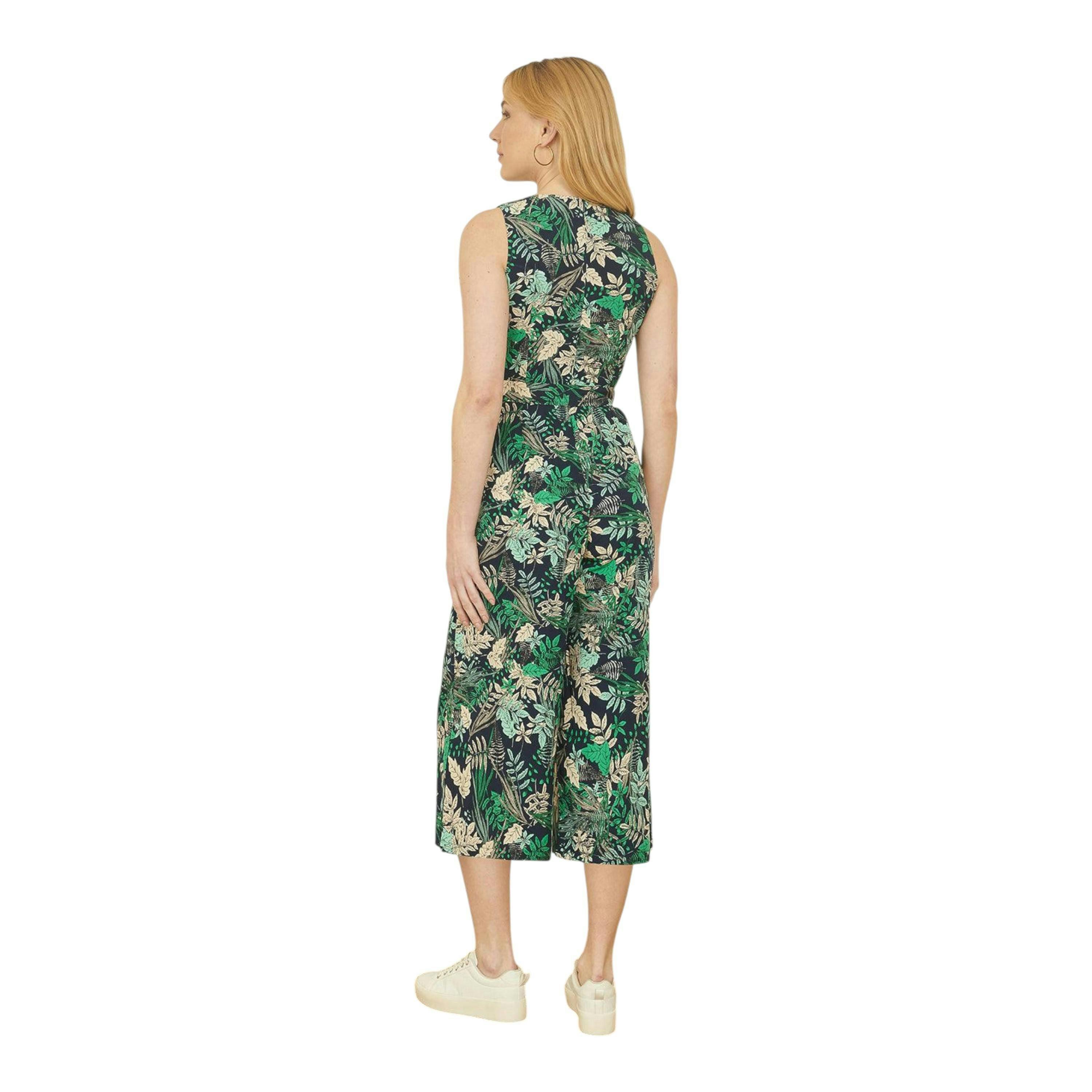 Yumi Green Leaf Culotte Jumpsuit , view 3 of 3