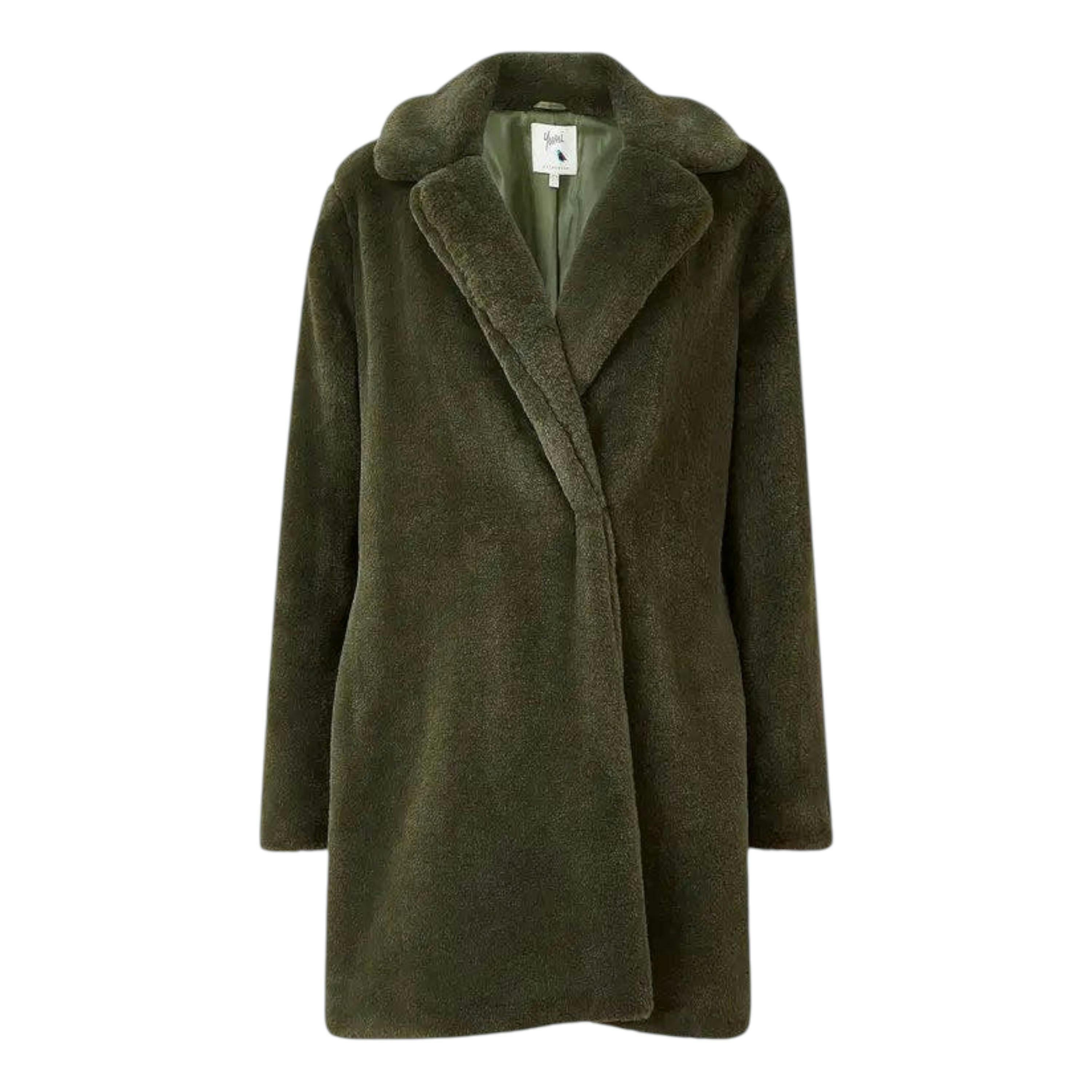 Yumi Green Faux Fur Coat , view 4 of 4