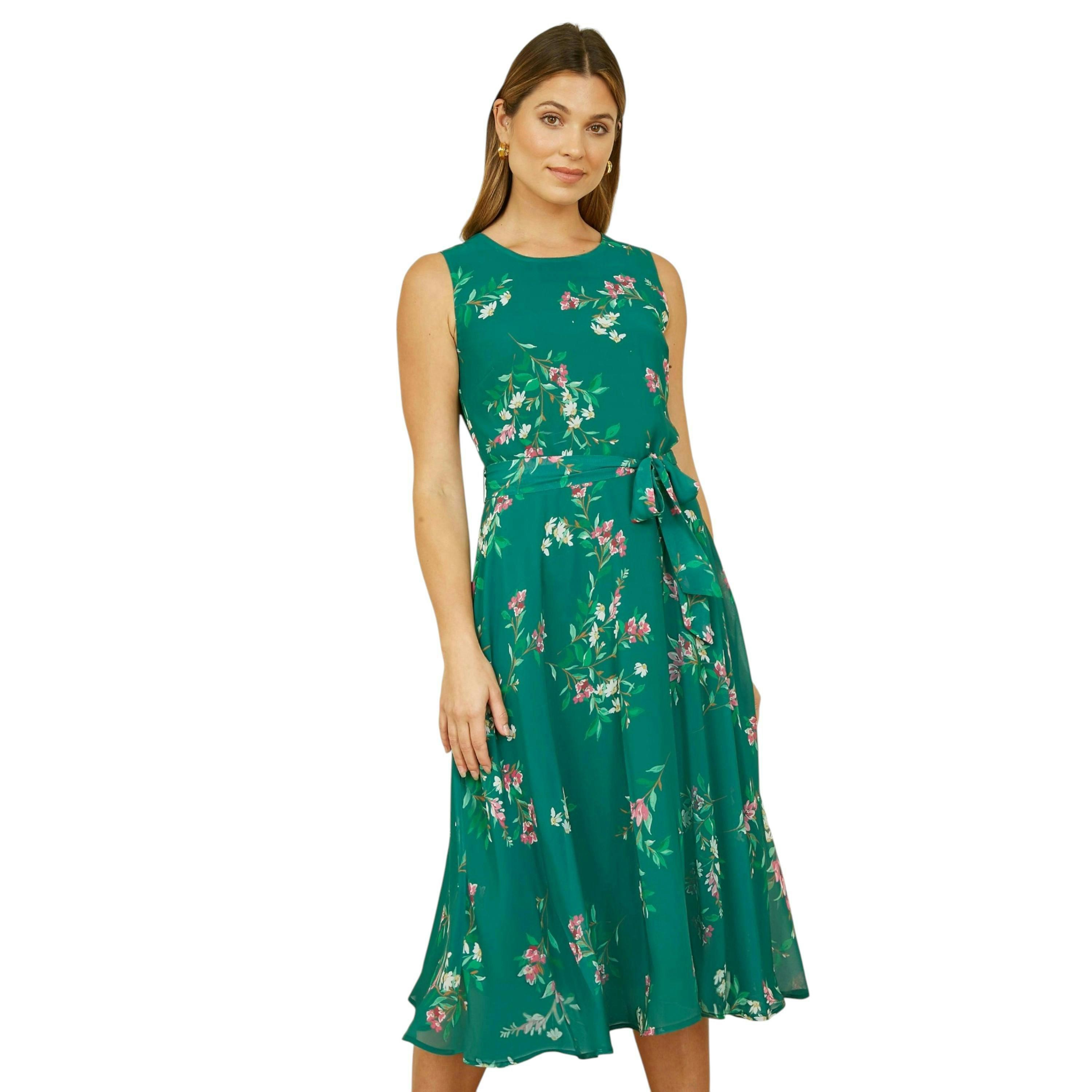 Yumi Green Daisy Print Skater Dress , view 1 of 6