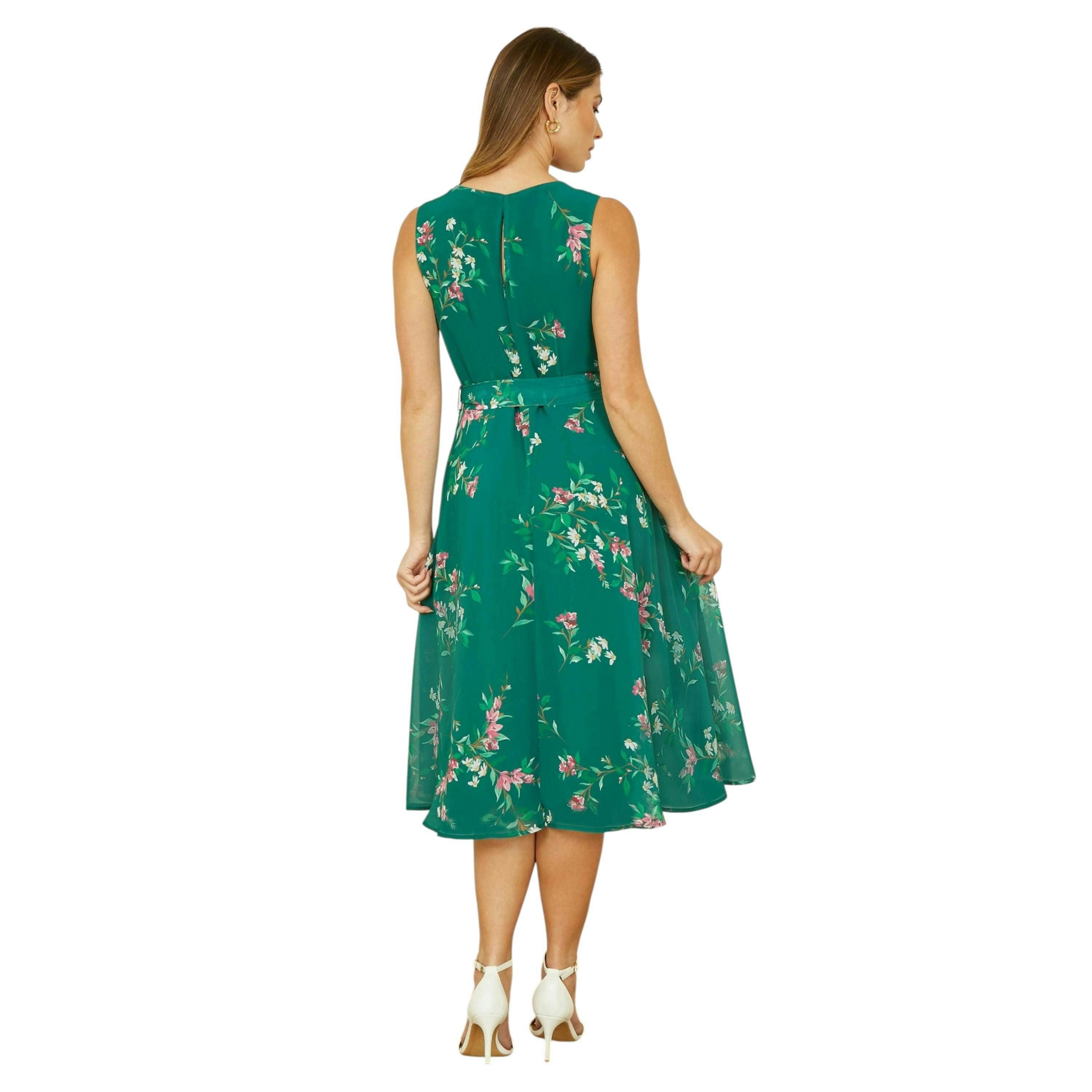 Yumi Green Daisy Print Skater Dress , view 4 of 6