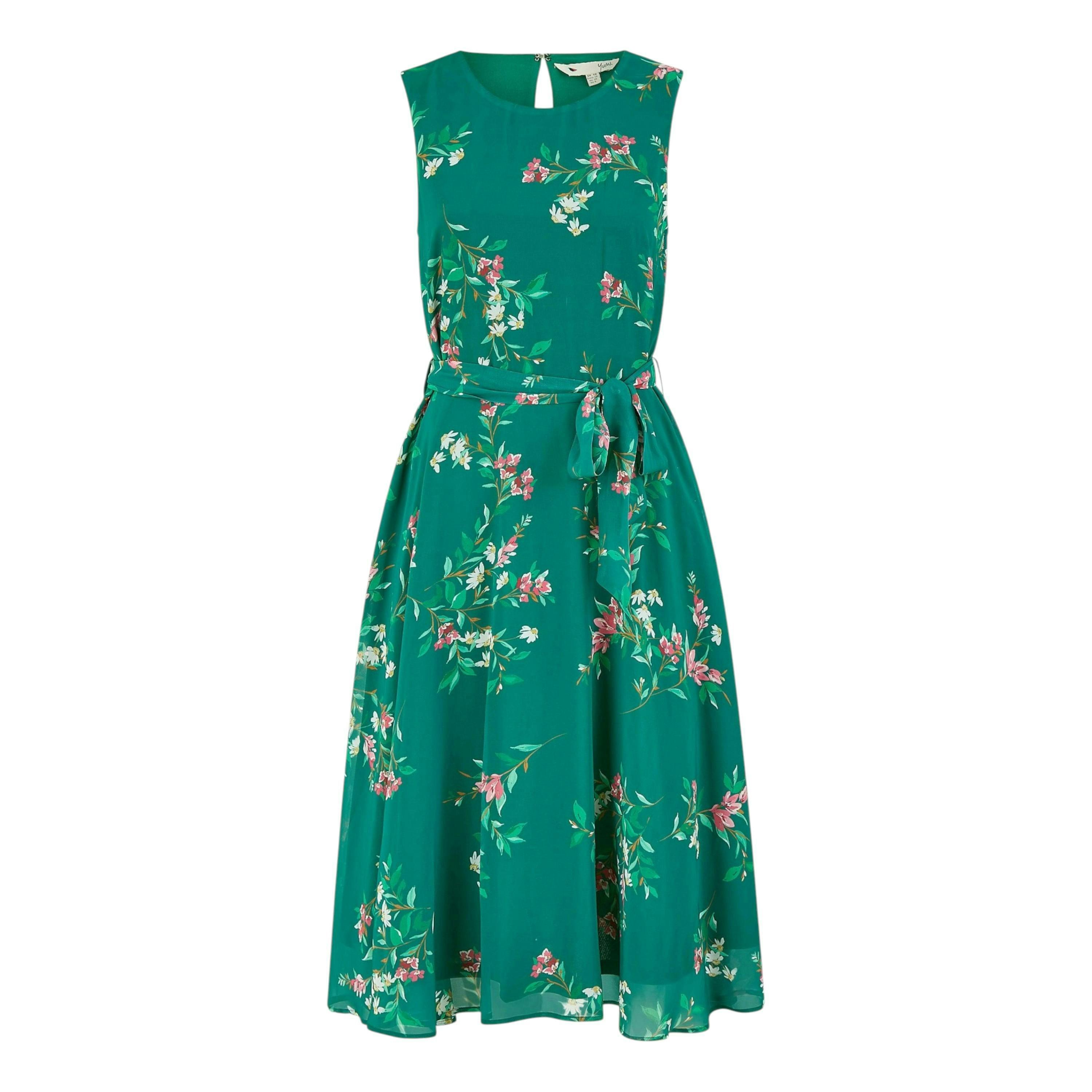 Yumi Green Daisy Print Skater Dress , view 6 of 6