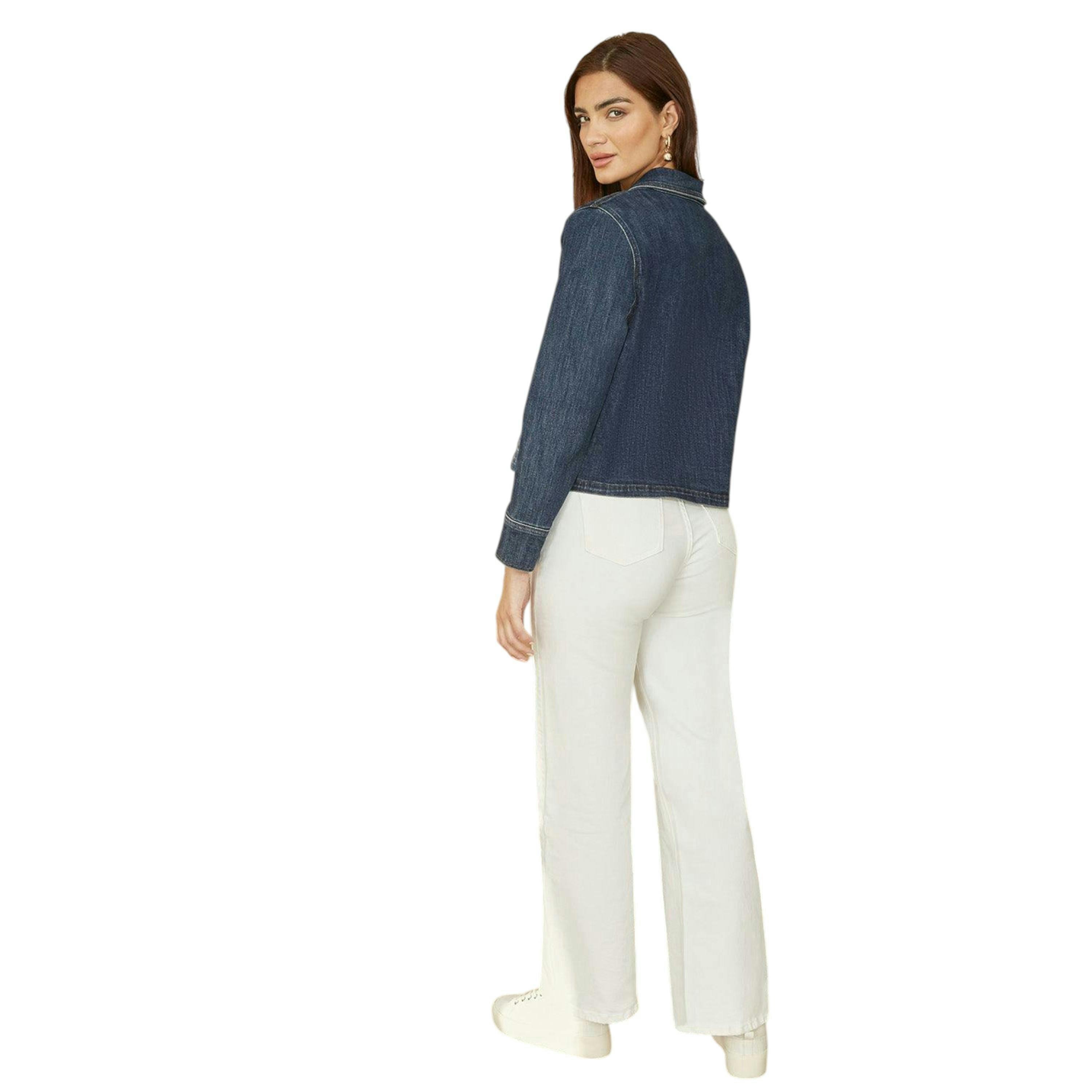 Yumi Blue Denim Jacket With Patch Pockets , view 3 of 4