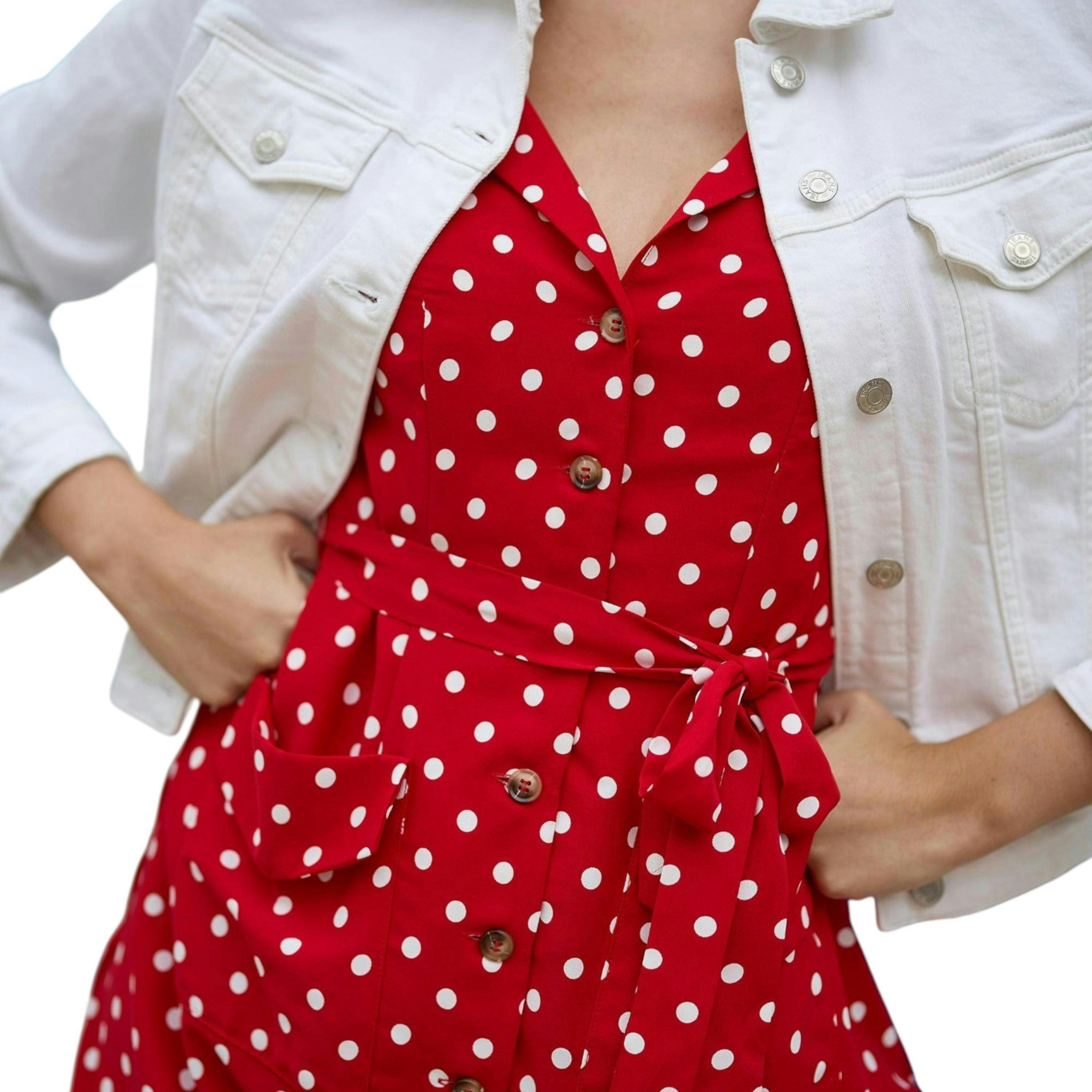 Yumi White Stretch Cotton Denim Jacket , view 3 of 6