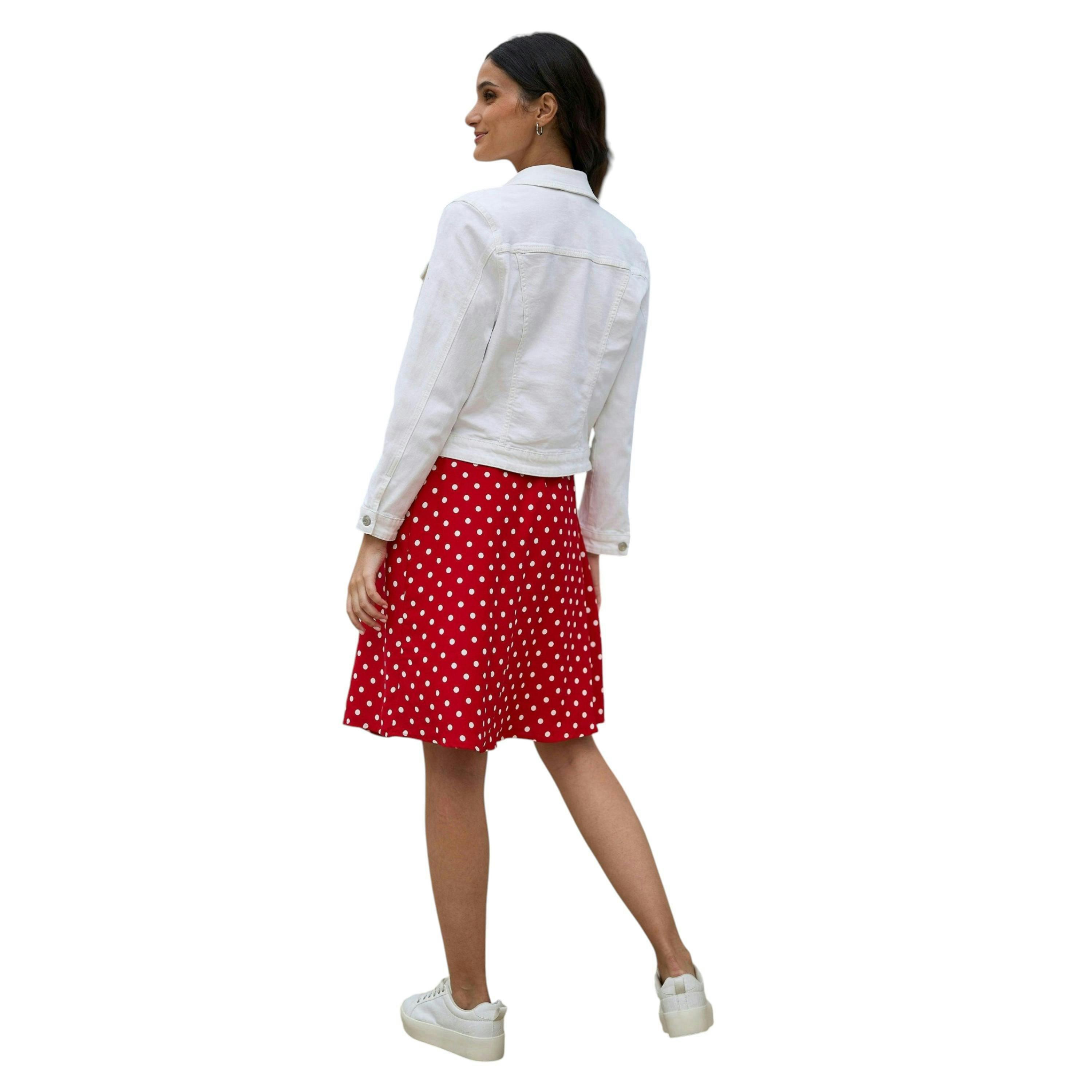 Yumi White Stretch Cotton Denim Jacket , view 4 of 6