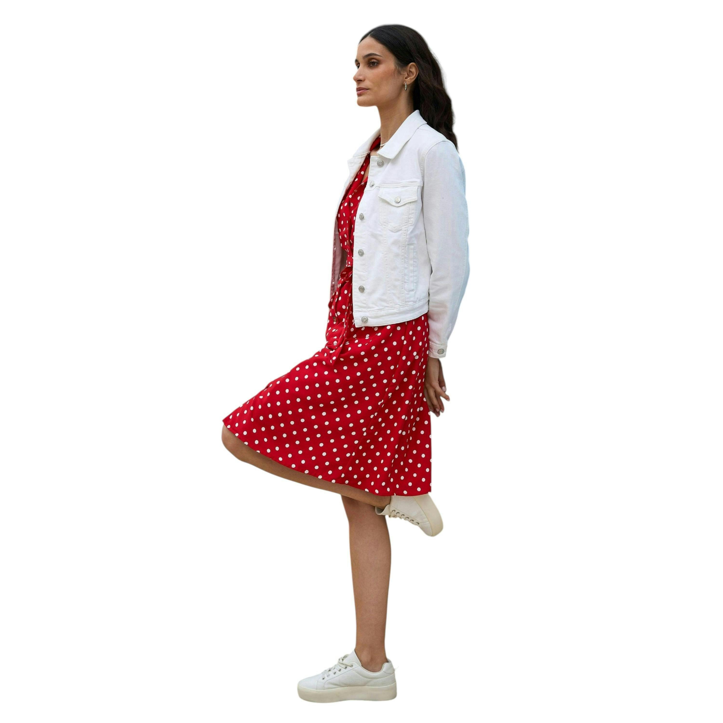Yumi White Stretch Cotton Denim Jacket , view 5 of 6