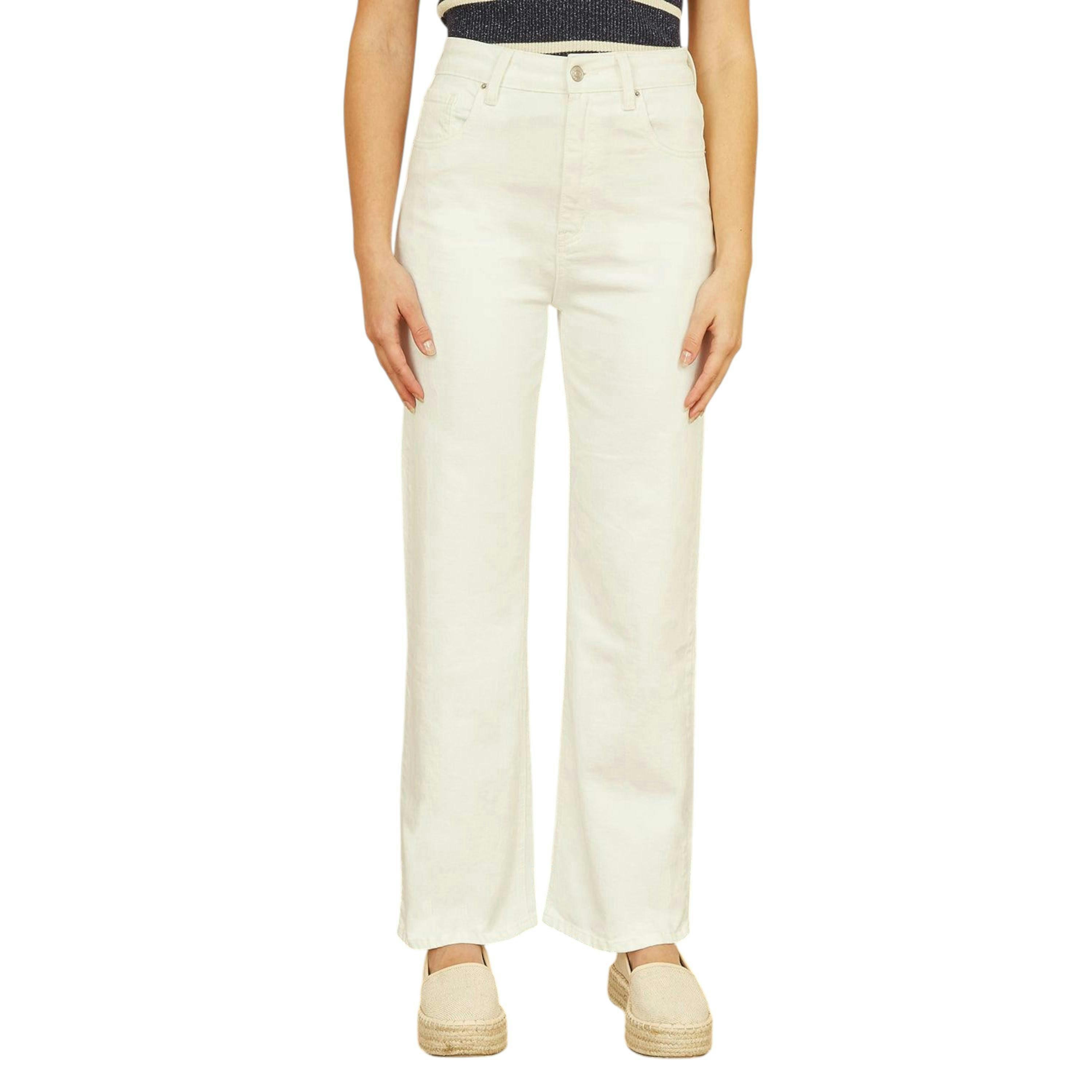 Yumi White Wide Leg High Waist Jeans , view 1 of 4