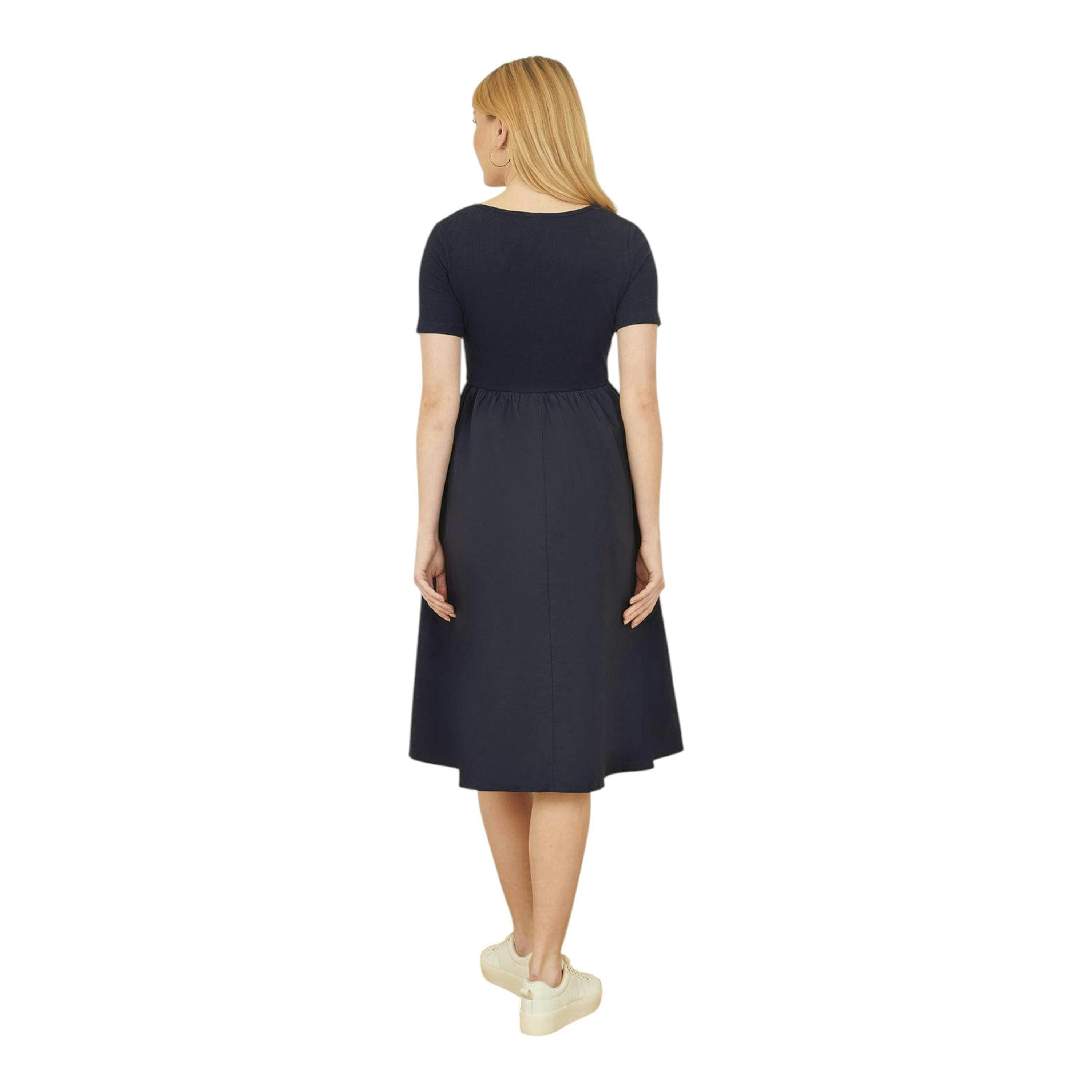 Yumi Navy Jersey Top and Cotton Midi Dress , view 3 of 3
