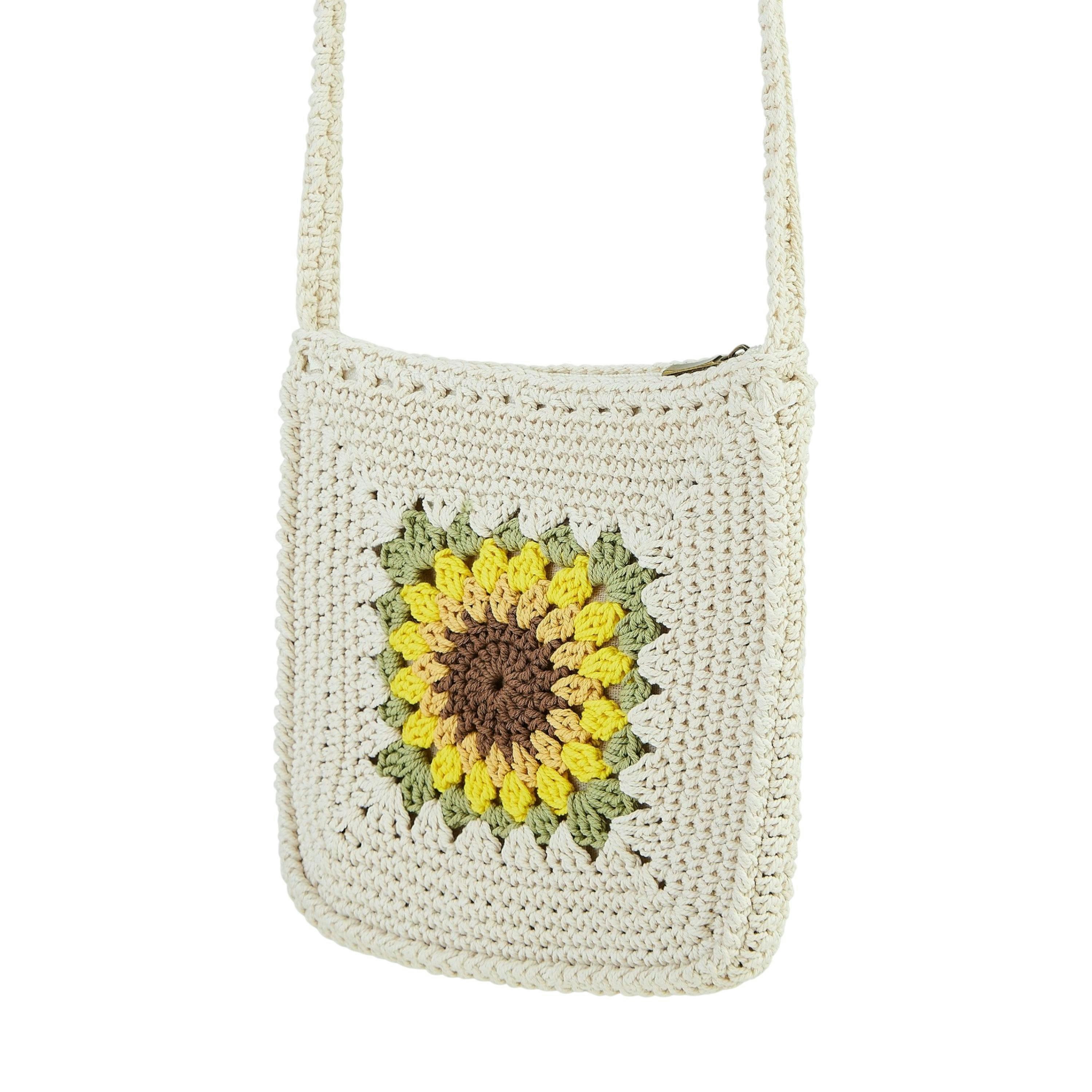 Yumi Handmade White Sunflower Crochet Bag , view 2 of 5