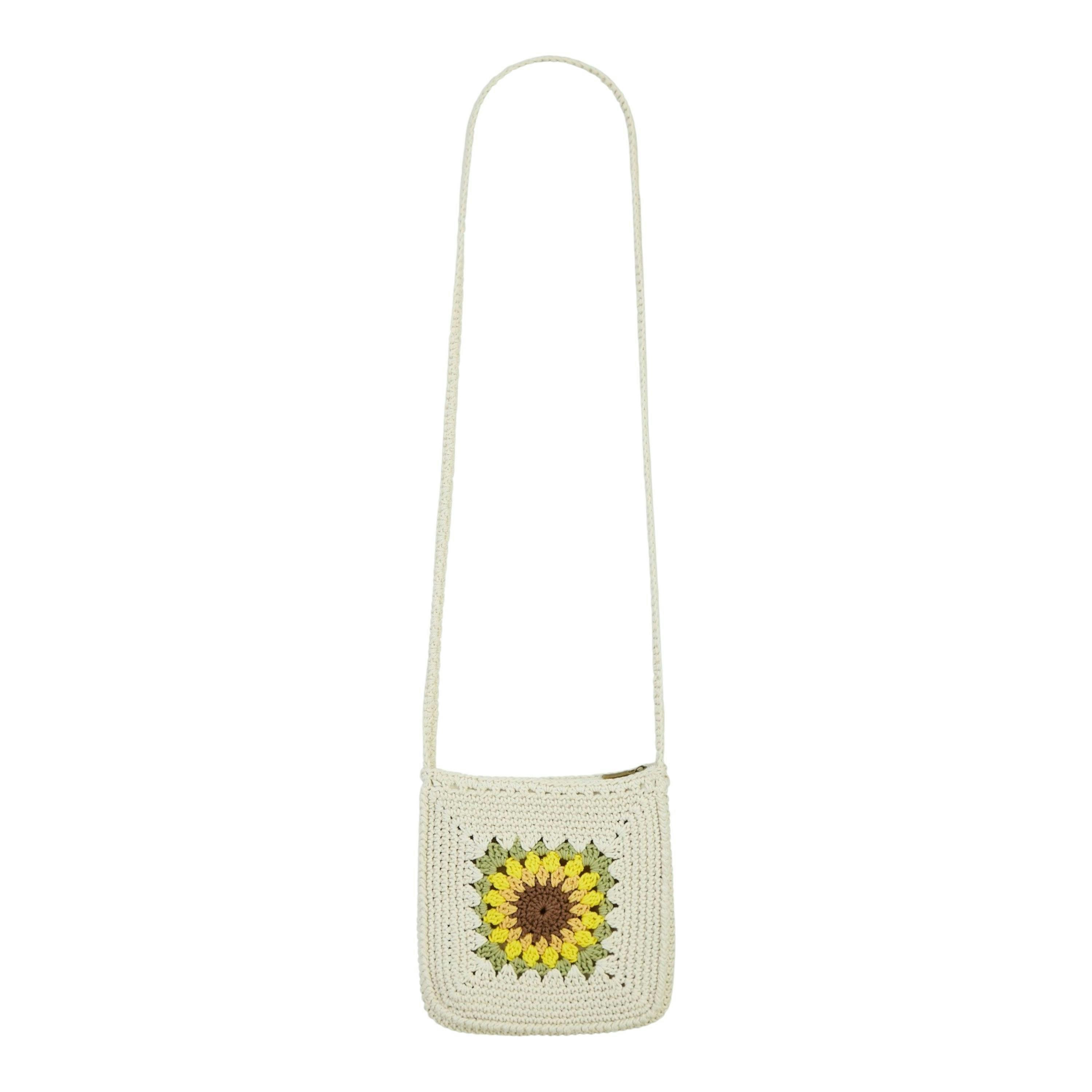 Yumi Handmade White Sunflower Crochet Bag , view 3 of 5