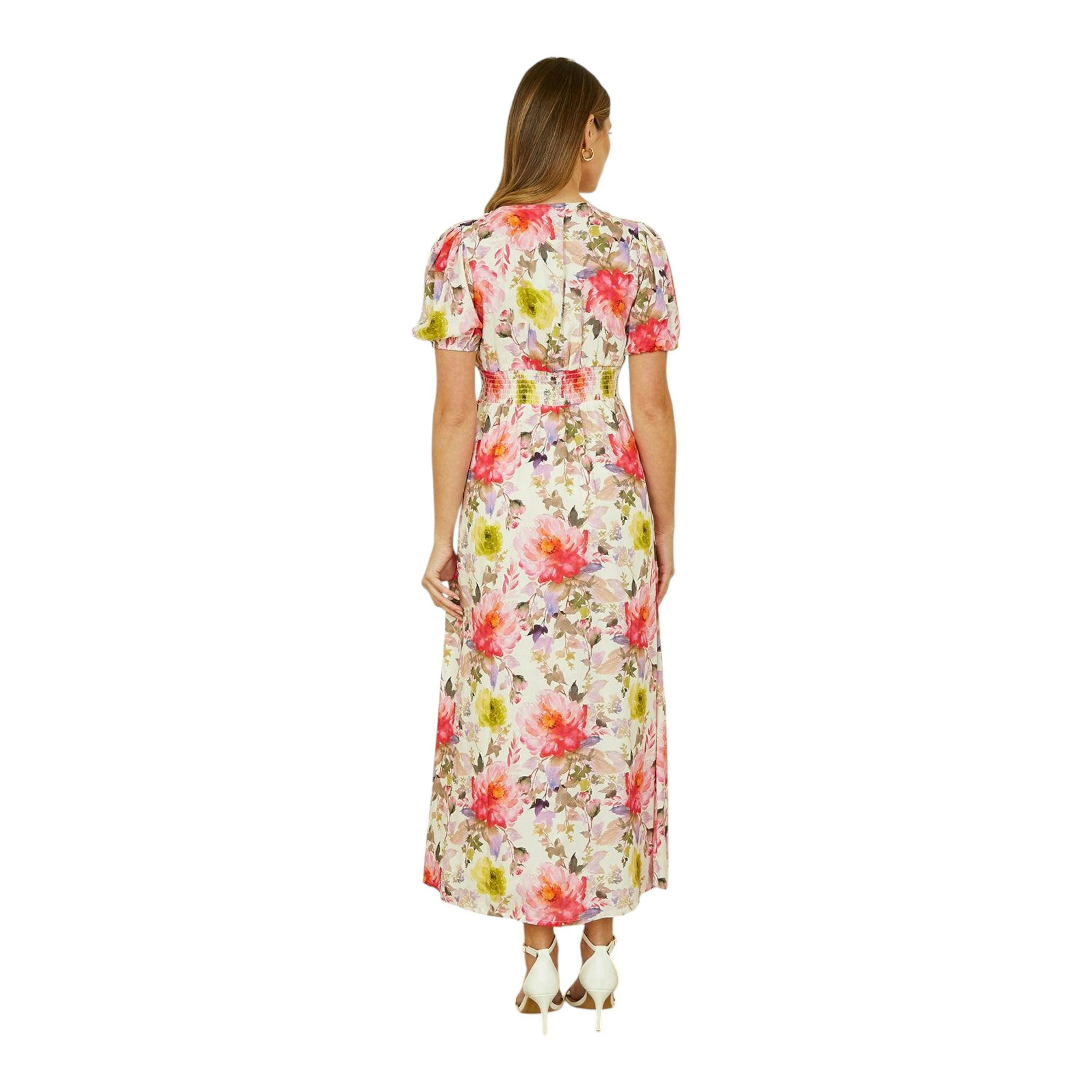 Yumi White Floral Midi Dress , view 5 of 5