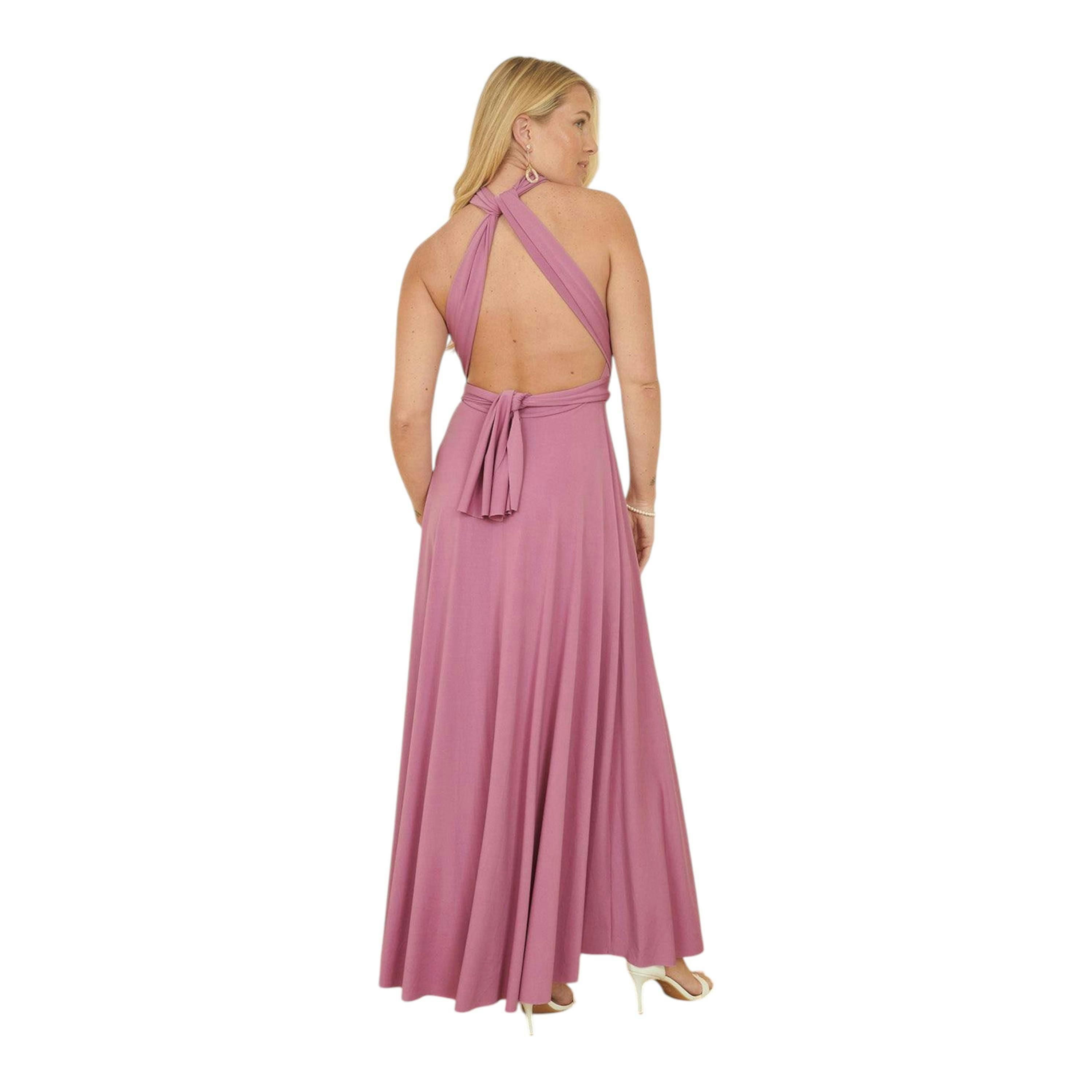 Yumi Pink Jersey Stretch Multiway Midi Dress , view 2 of 6