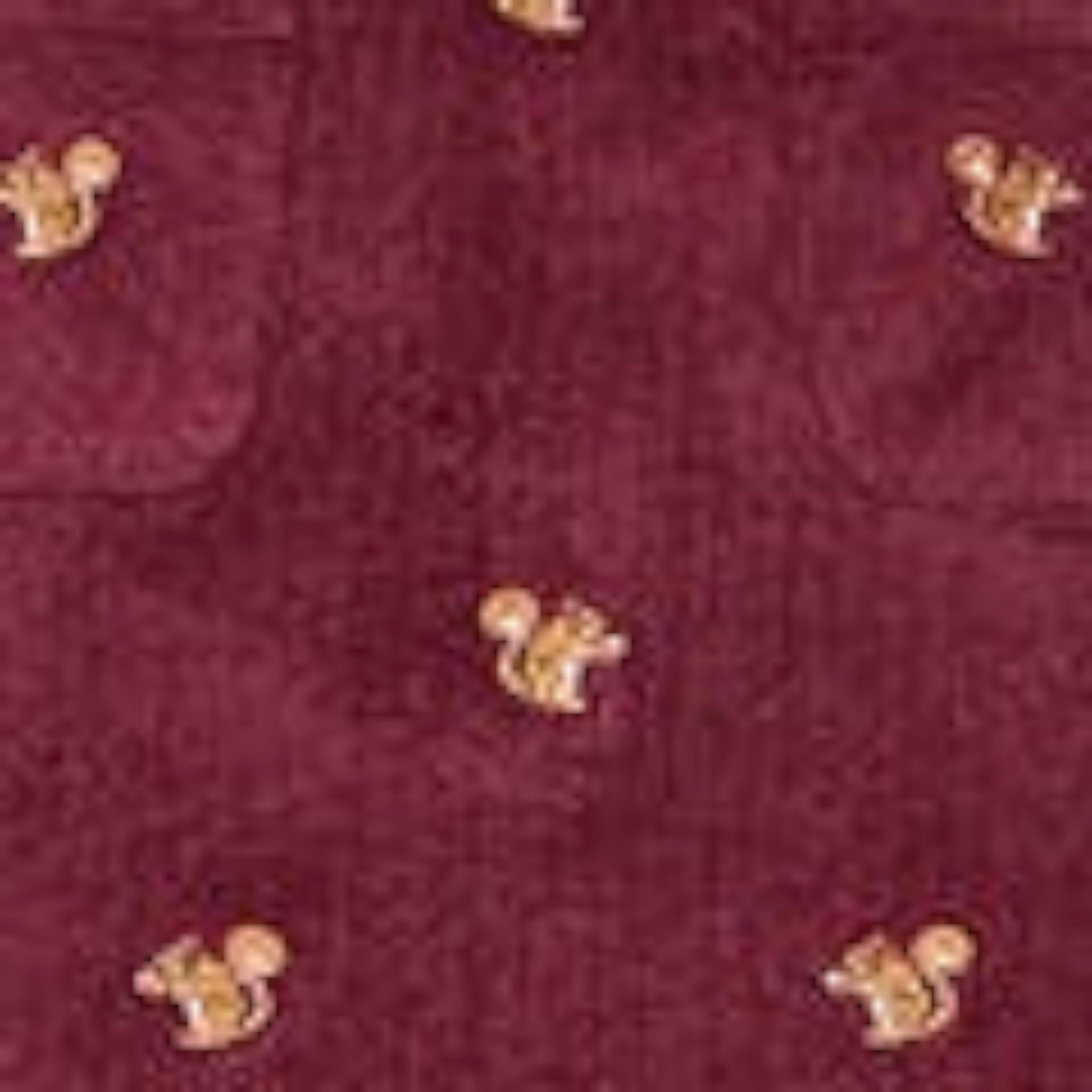 Yumi Burgundy Corduroy Embroidered Squirrel Mini Skirt , view 4 of 4