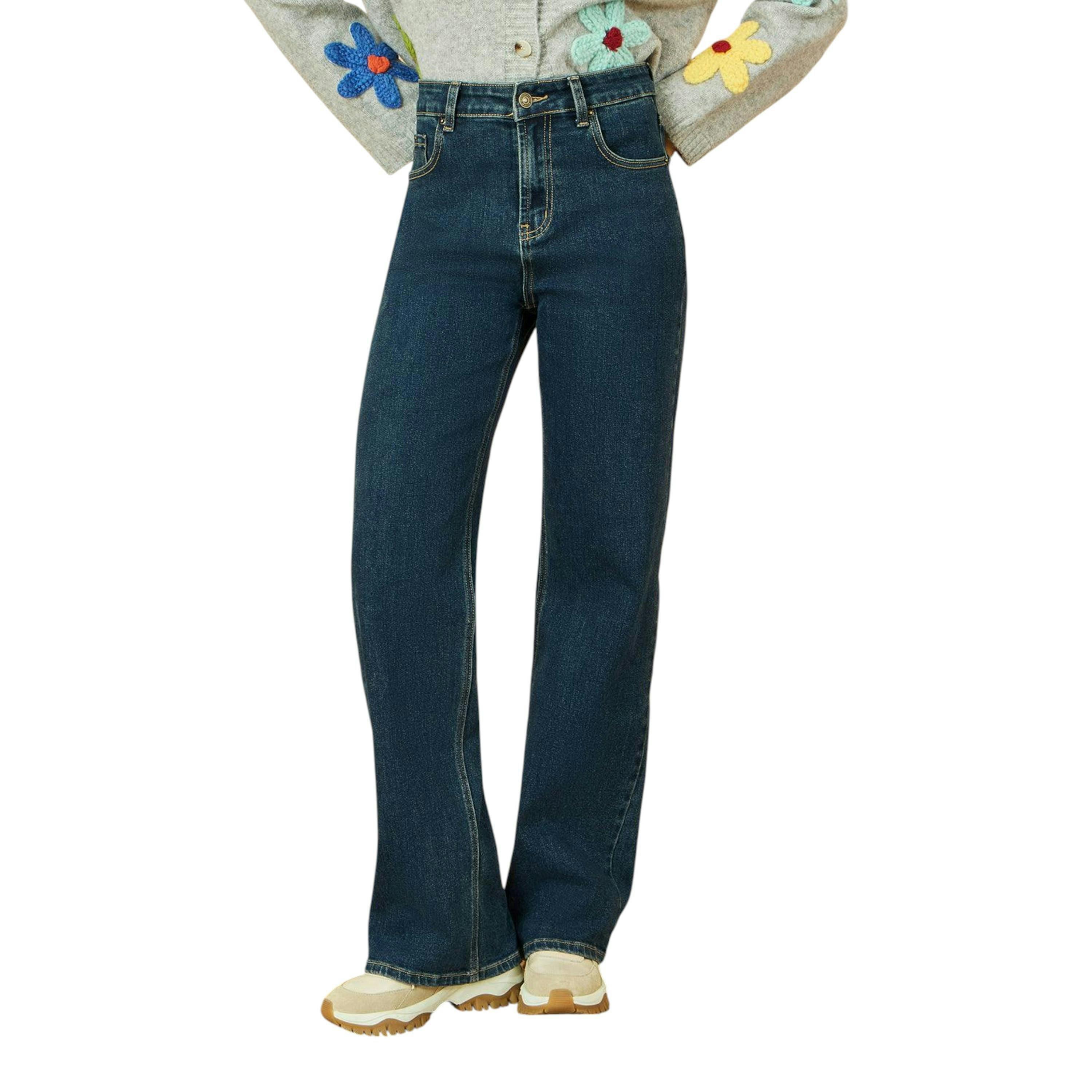 Yumi Blue Dark Wash Stretch Wide Leg Jeans , view 4 of 5