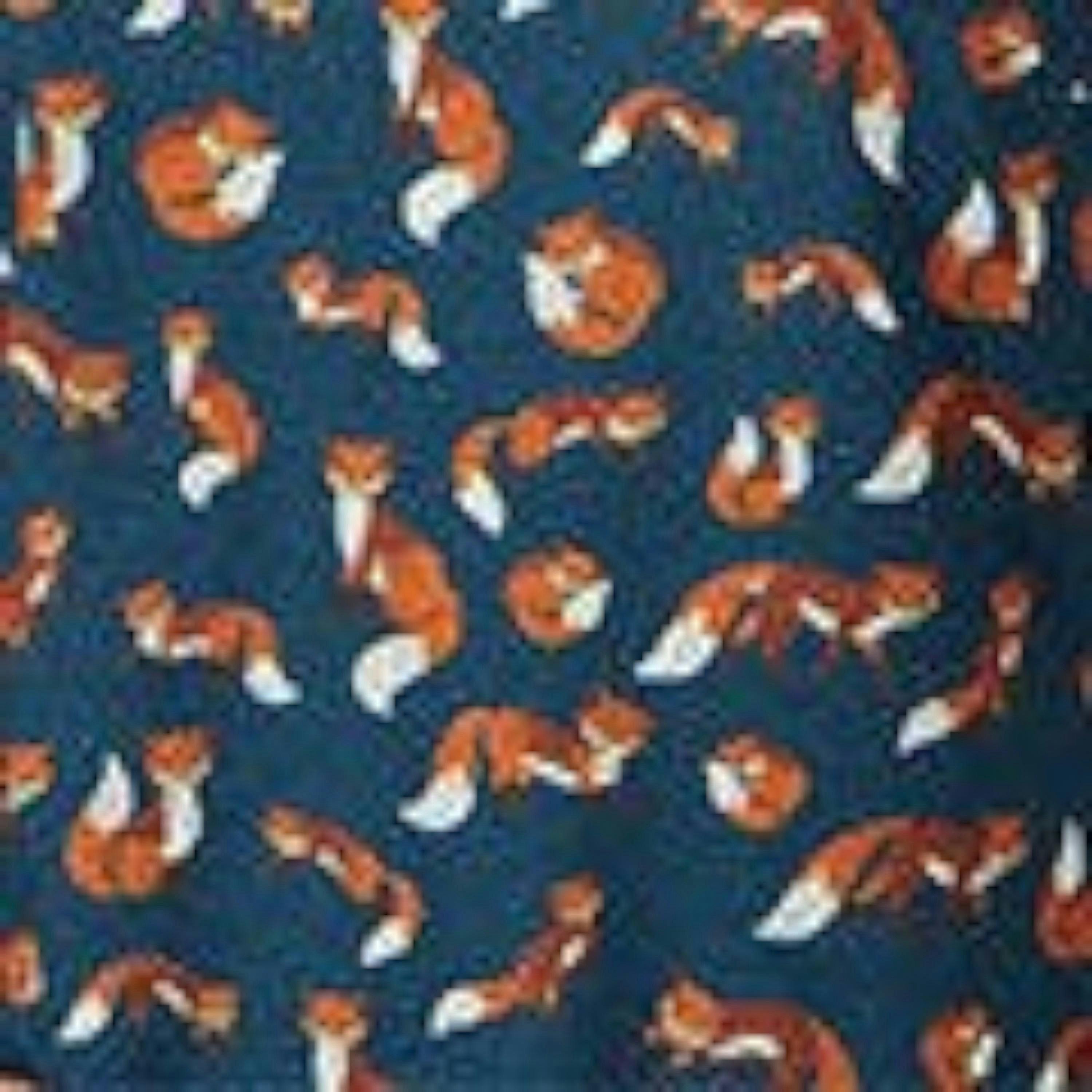 Yumi Navy Fox Long Sleeve Layered Tunic Dress With Front Pocket , view 5 of 5