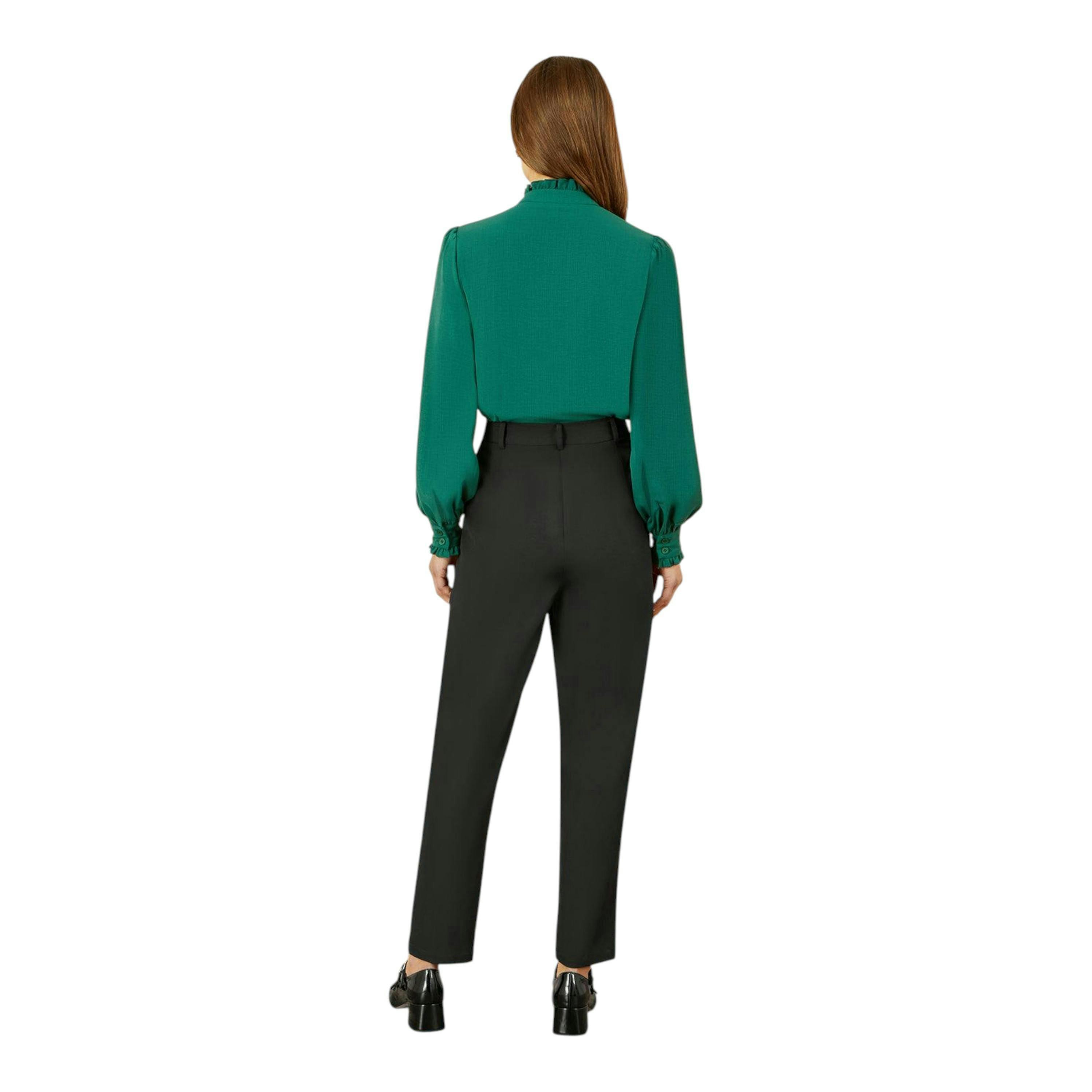 Yumi Green Frill High Neck Shirt , view 4 of 6