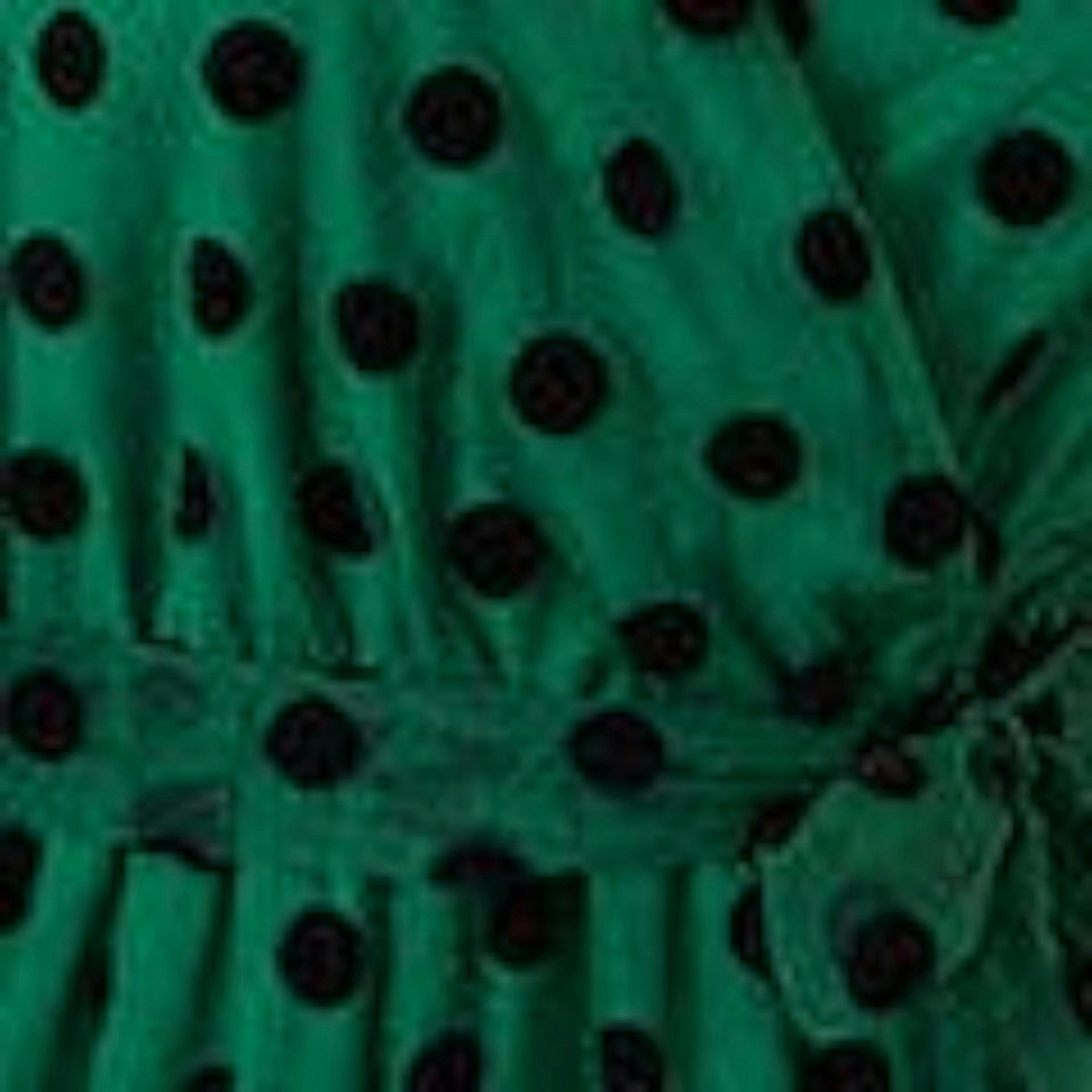 Yumi Green Spot Mesh Wrap Midi Skater Dress , view 5 of 5