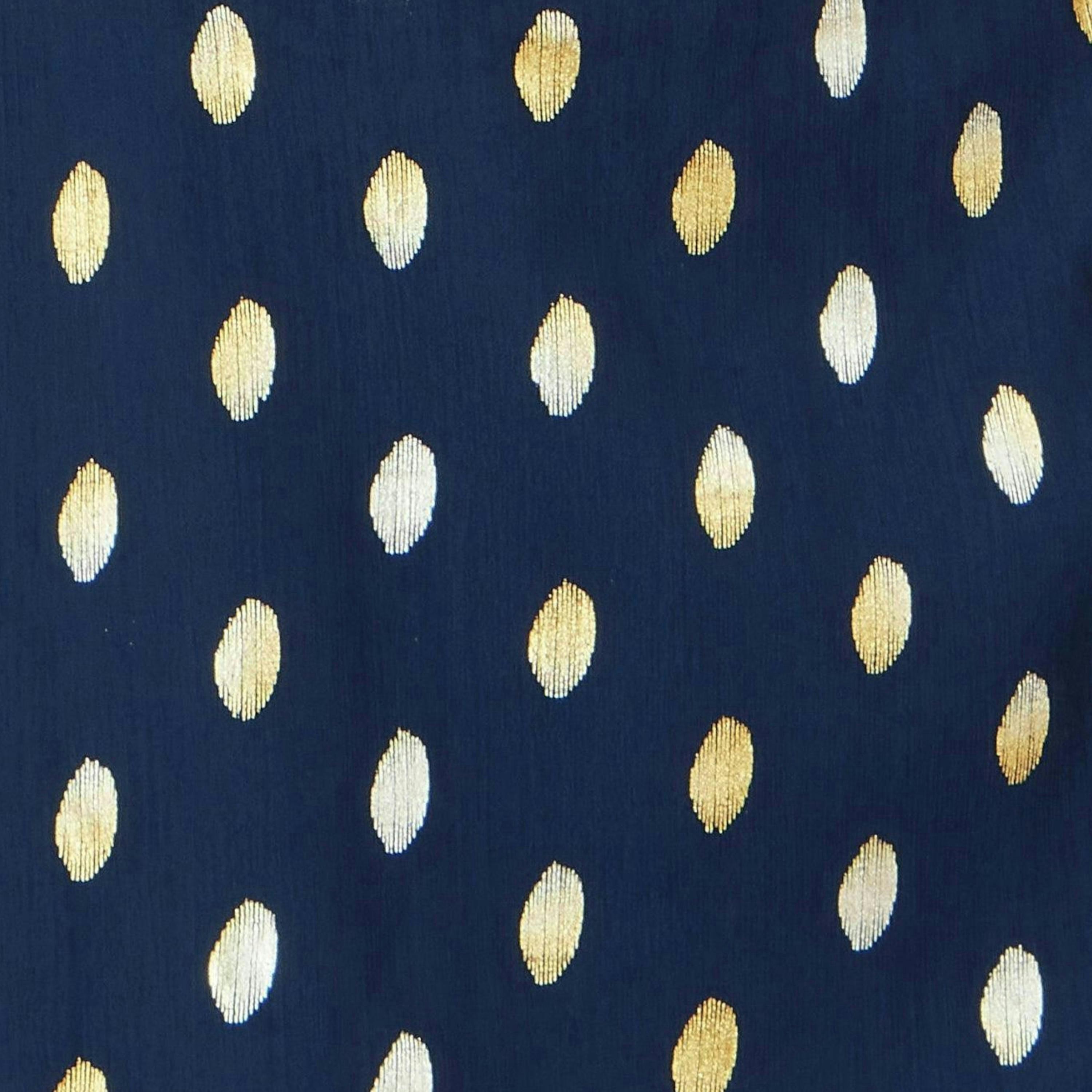 Yumi Navy Foil Print Midi Dress , view 6 of 6